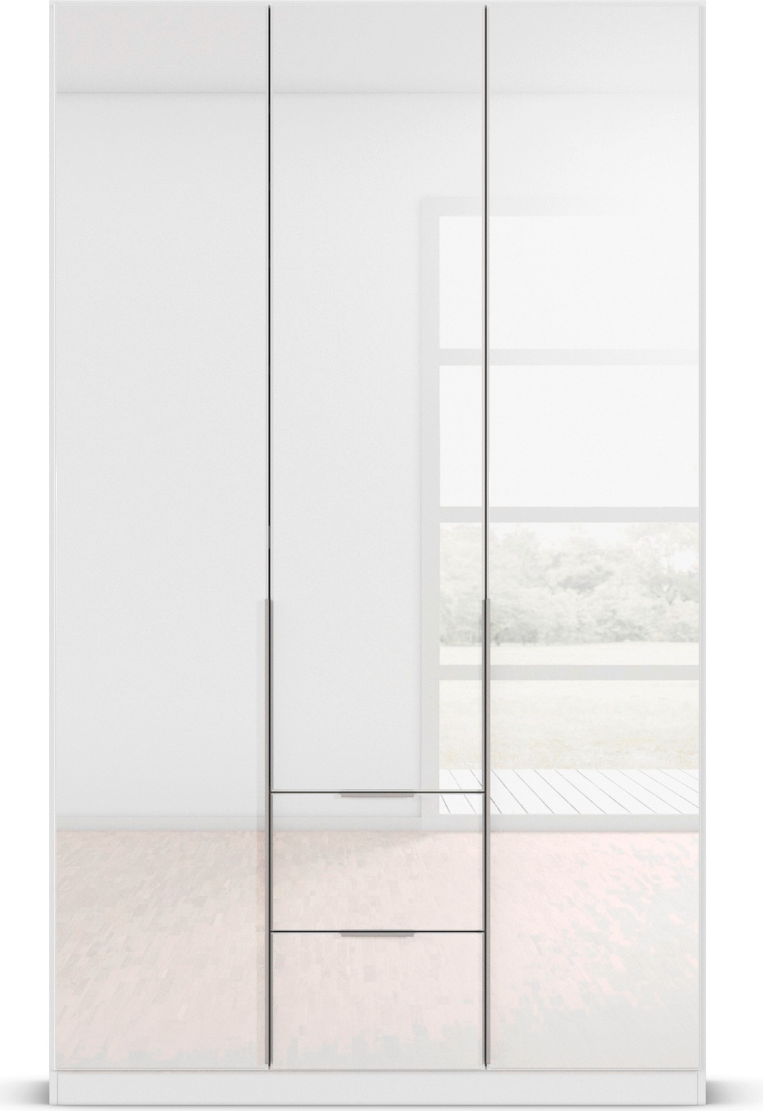 rauch Drehtürenschrank »Kleiderschrank Kleiderschränke Schrank Garderobe AGORDO mit Glasfront«, mit Außenschubkästen, in 6 Breiten und 2 Höhen MADE IN GERMANY