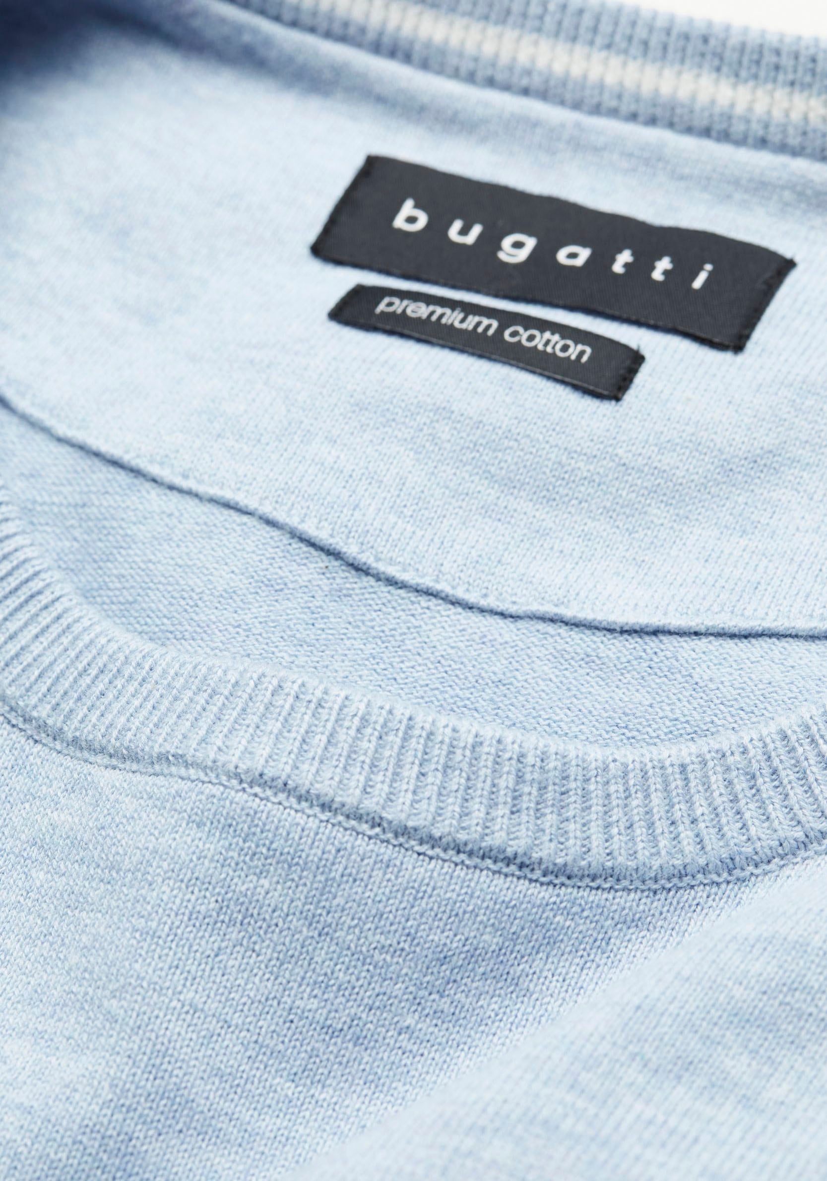 bestellen Strickpullover, Logostickerei ▷ | BAUR bugatti mit