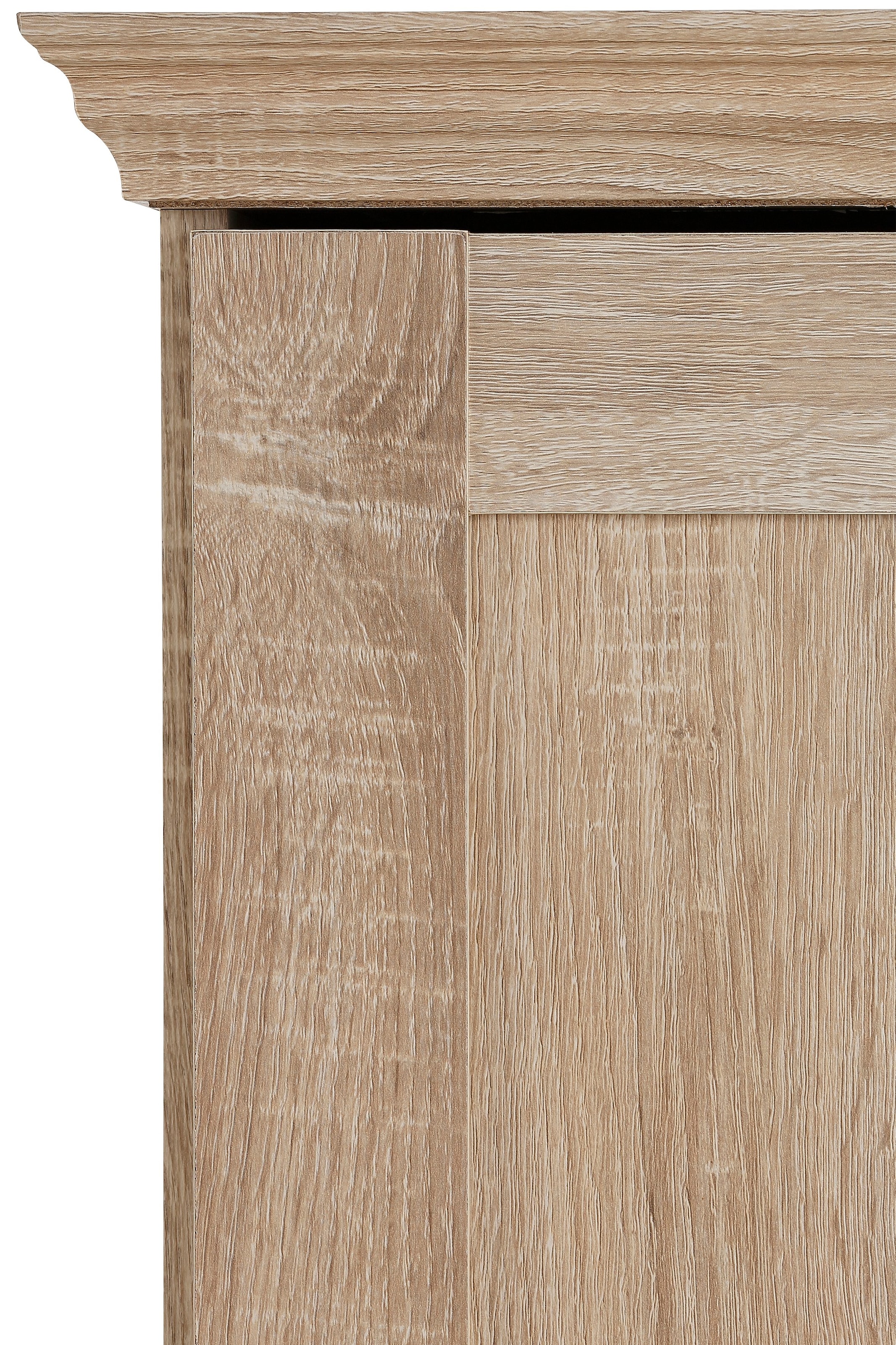 Home affaire Drehtürenschrank »Binz, Wäscheschrank, Mehrzweckschrank, skandinavischer Landhausstil«, (B/H/T ca. 122/130/35 cm), viele Stauraummöglichkeiten, Metallgriffe, Türen mit Rahmen/ Kassetten
