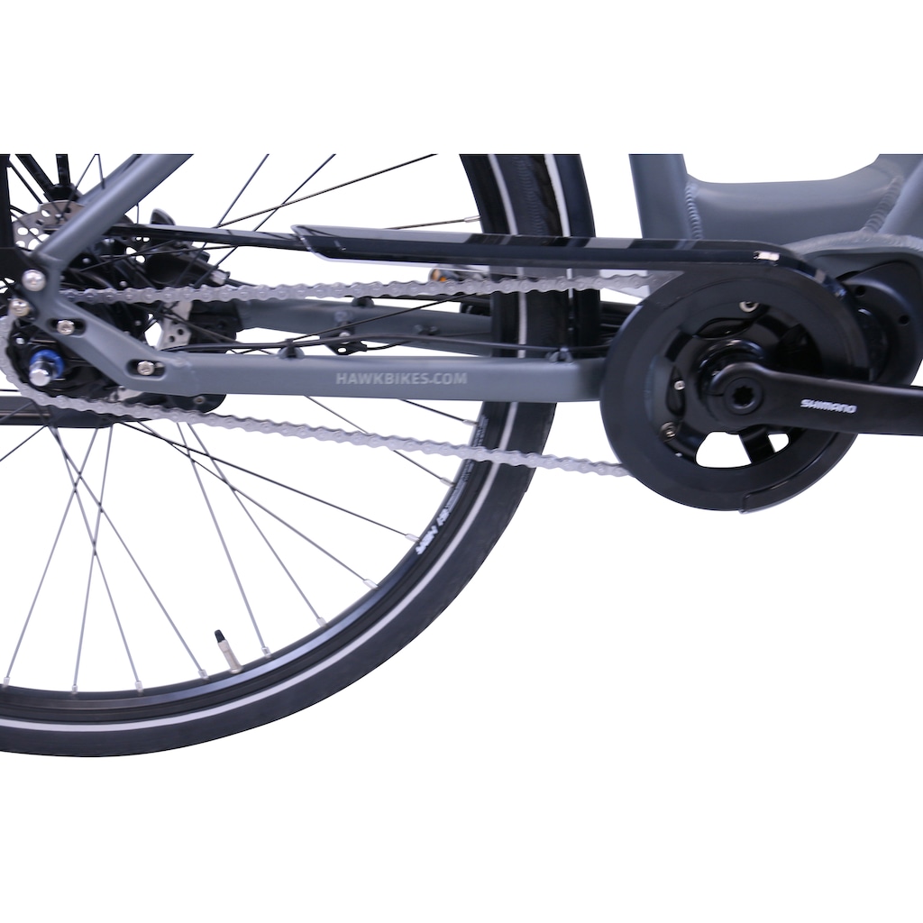 HAWK Bikes E-Bike »HAWK eCity Wave Integrated Lady STEPS«, 7 Gang, Shimano, Nexus 7-Gang, Mittelmotor 250 W