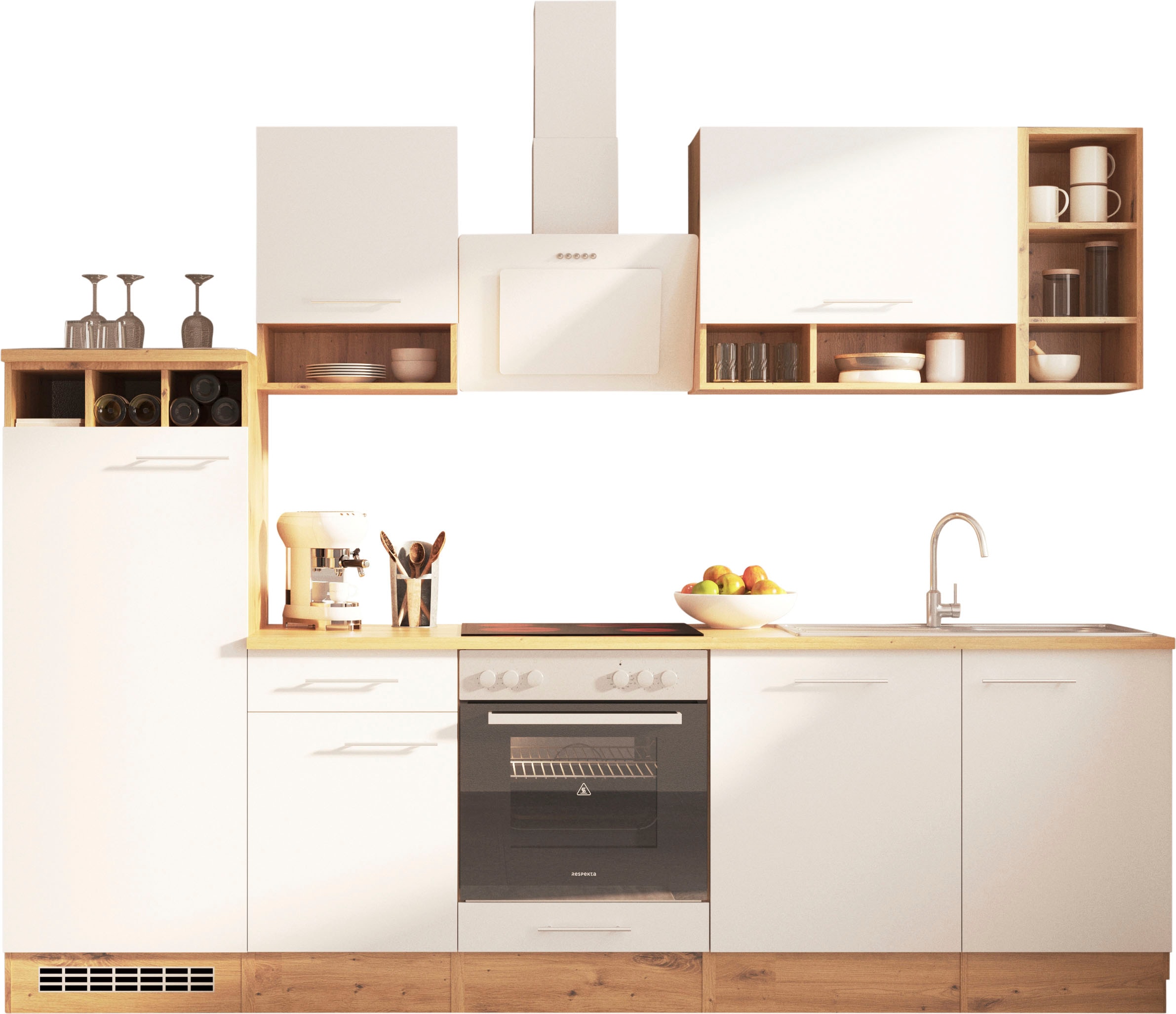 RESPEKTA Küche "Hilde" Breite 280 cm, wechselseitig aufbaubar, exkl. Konfig günstig online kaufen