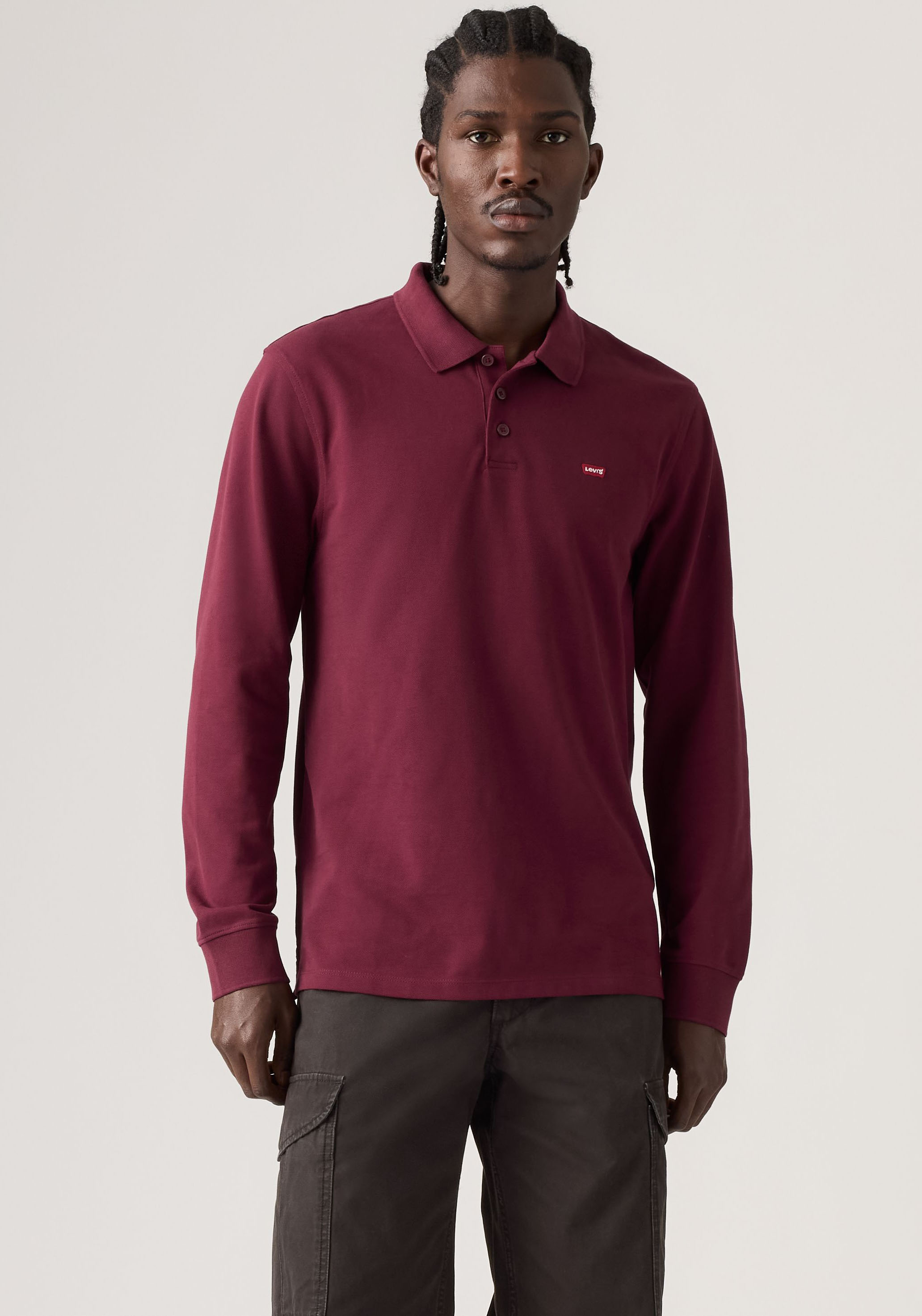 Levis Langarm-Poloshirt "LS HM POLO" Polokragenverschluss in 3-Knopf-Form