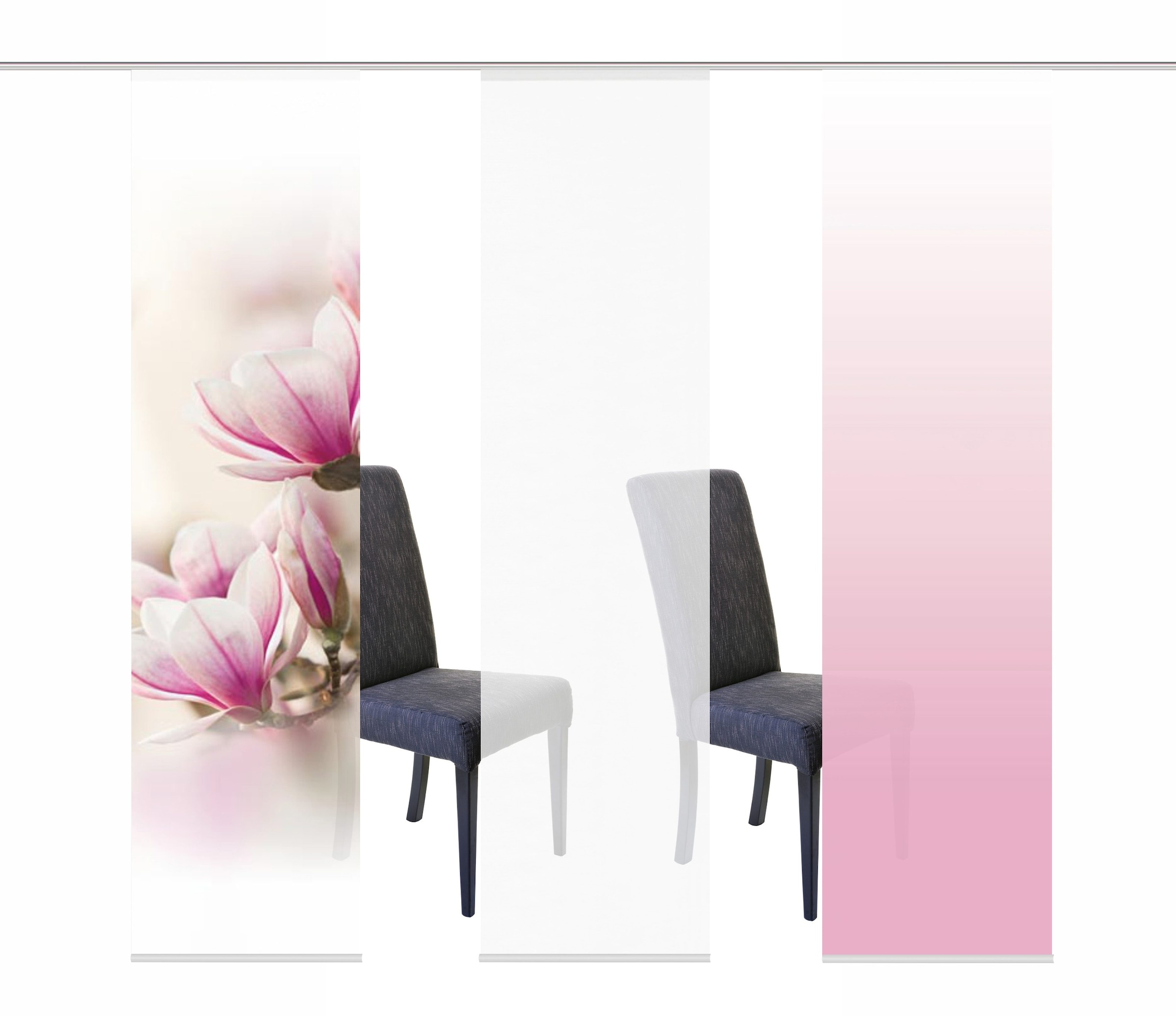 HOME WOHNIDEEN Schiebegardine "MAGNONE" Klettband 3 Stk. tlg. HxB: 245x60, günstig online kaufen