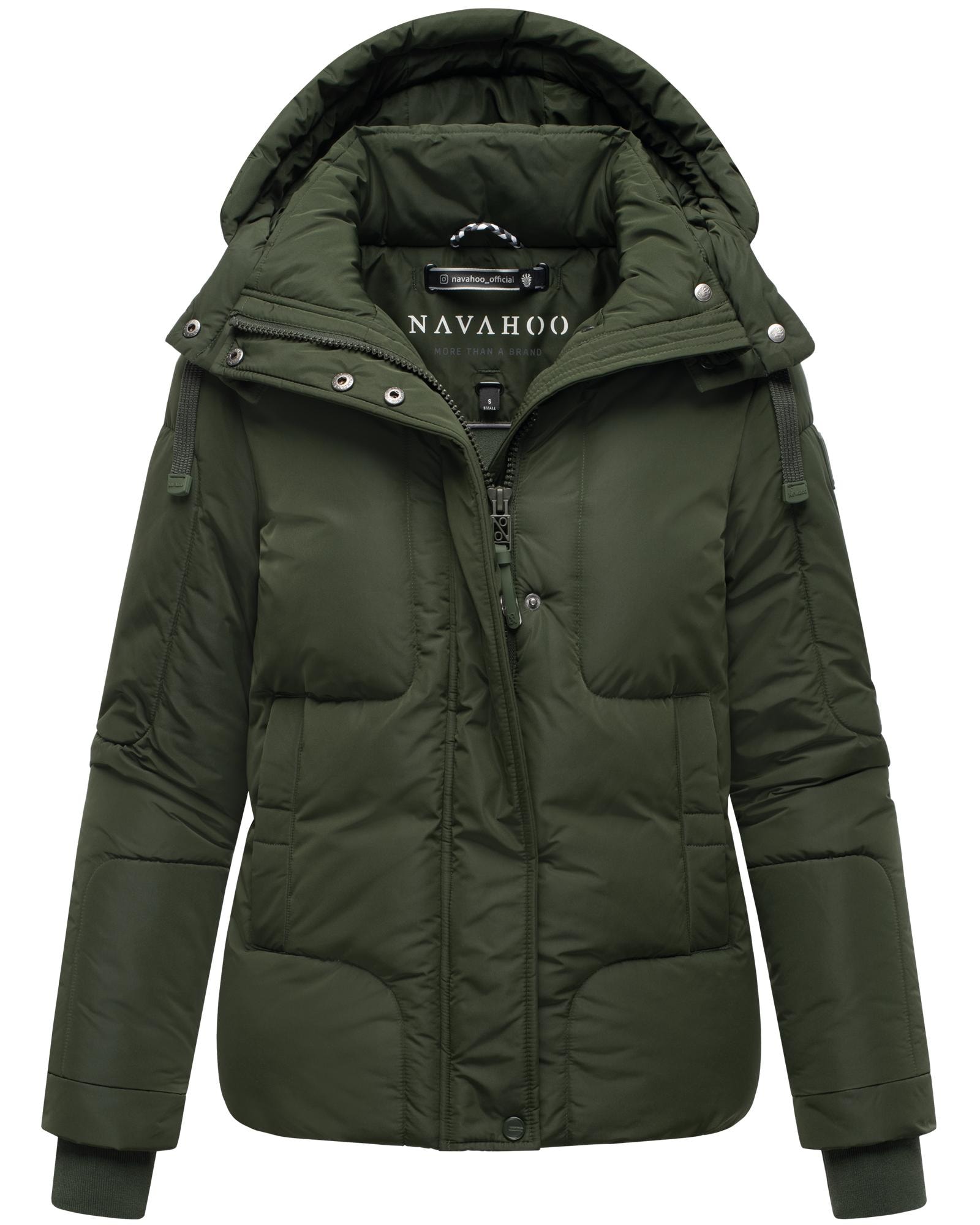 Navahoo Steppjacke »Zauberlicht 14«, mit Kapuze, Winterjacke mit abnehmbarer Kapuze und Fleece-Futter