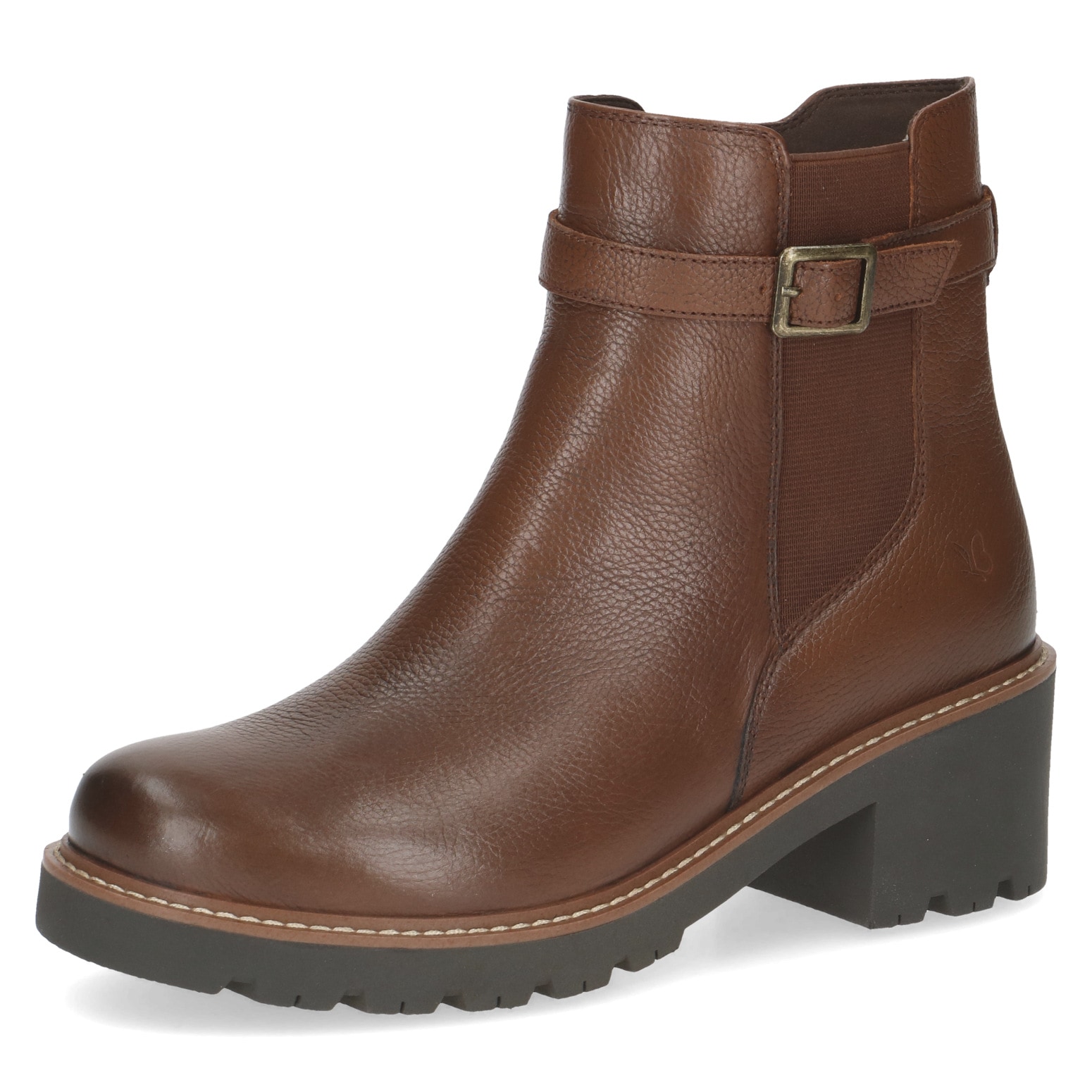 Caprice Chelseaboots, Blockabsatz, Herbstboots, Stiefelette mit dezenter Zierschnalle