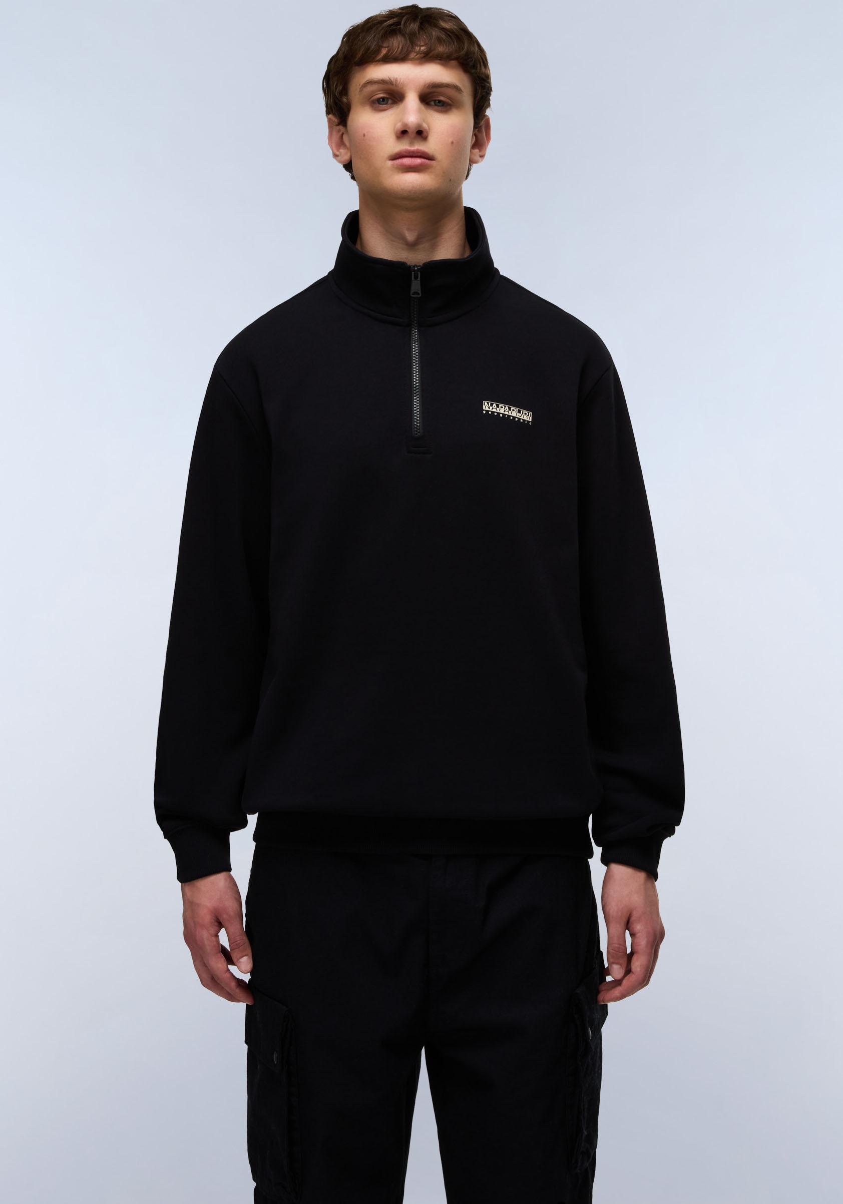 Napapijri Sweatshirt "SMALL BOX", Stehkragen mit Reißverschluss günstig online kaufen