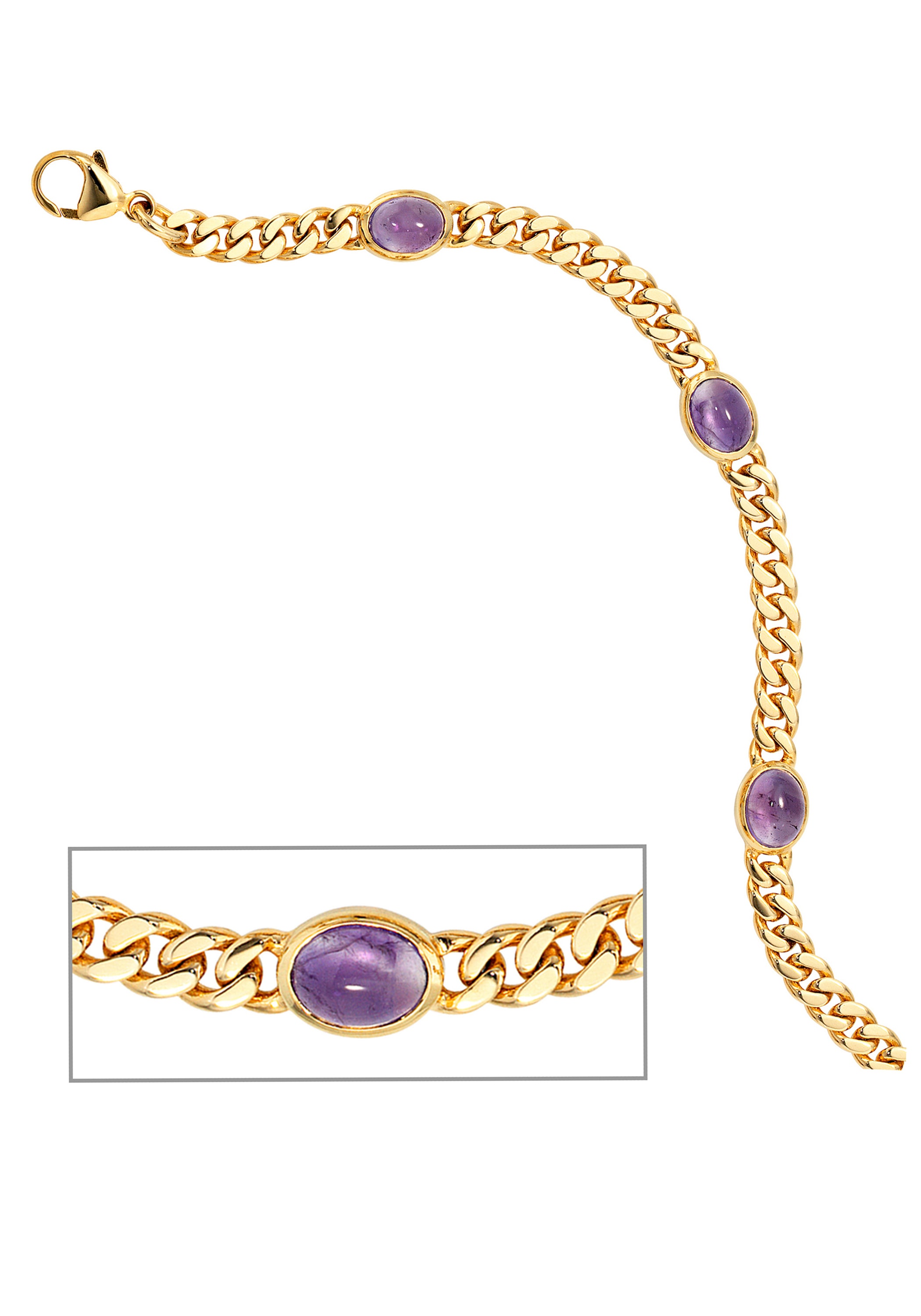 JOBO Goldarmband »Armband mit bestellen 19 Gold cm Amethyst«, | BAUR 585