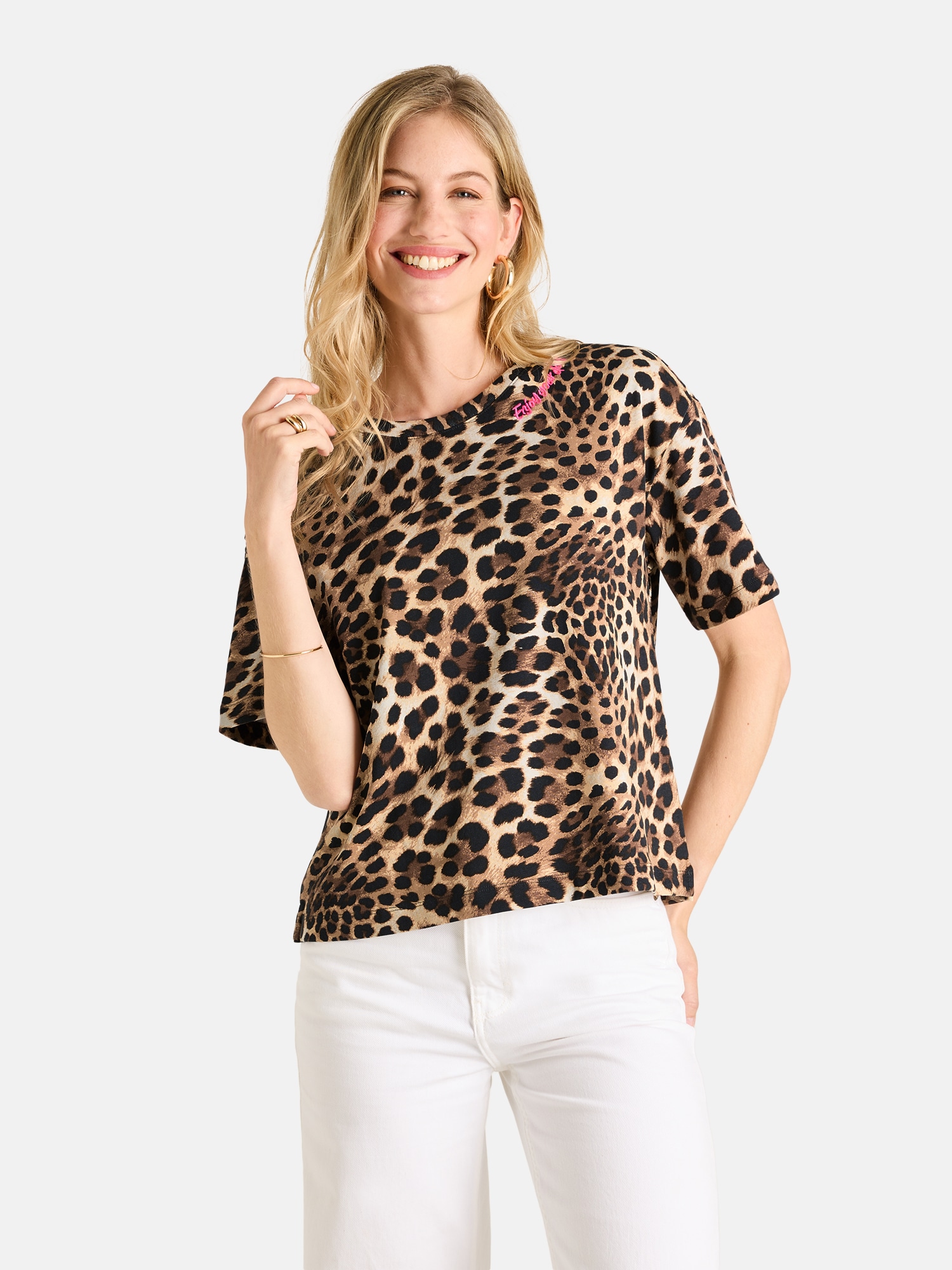 Lieblingsstück Rundhalsshirt "NinaL" mit Leo-Print