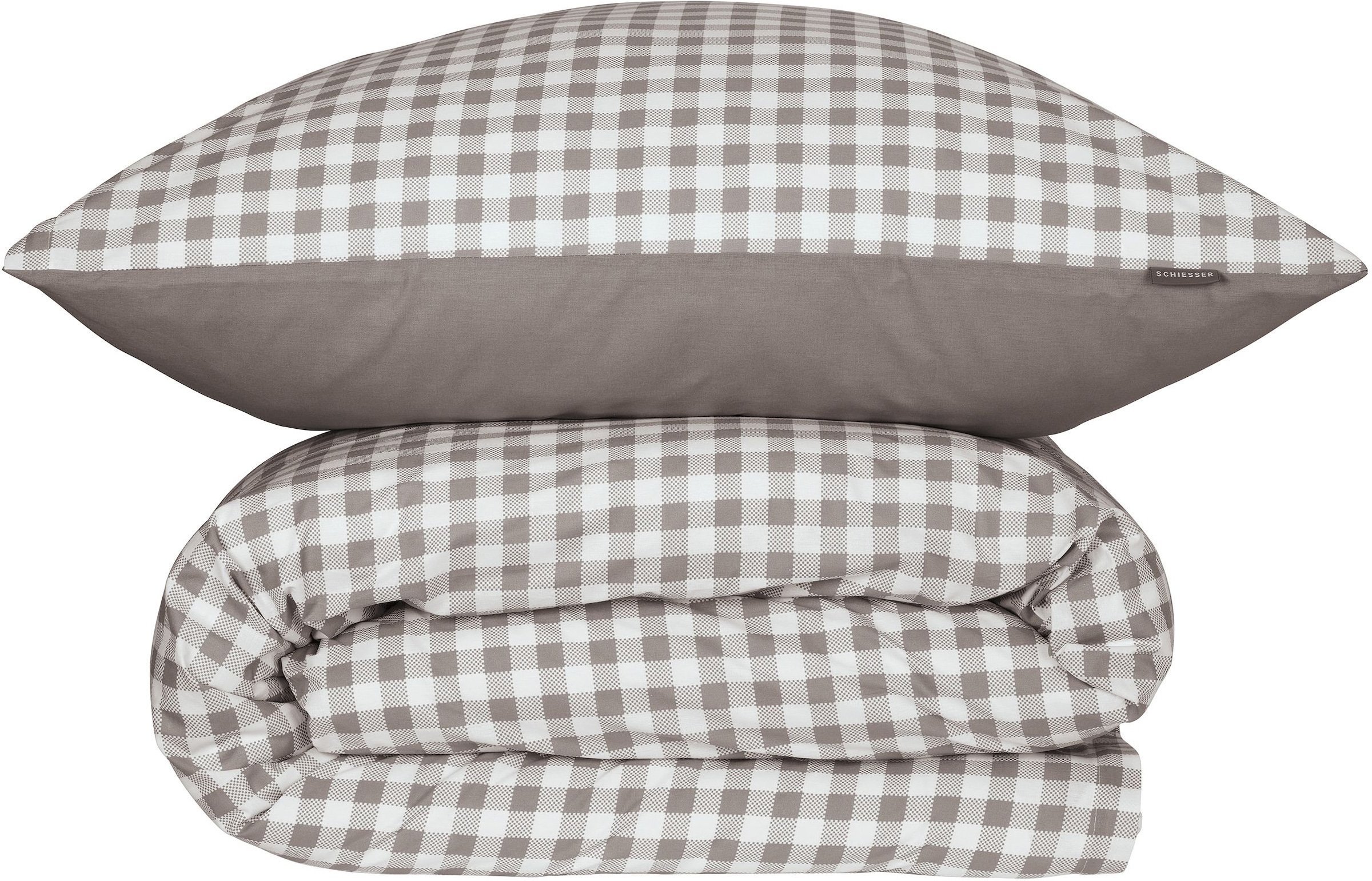 Schiesser Wendebettwäsche »Vichy aus weicher Baumwolle mit Karos« 2 Stk. OEKO-TEX® MADE IN GREEN