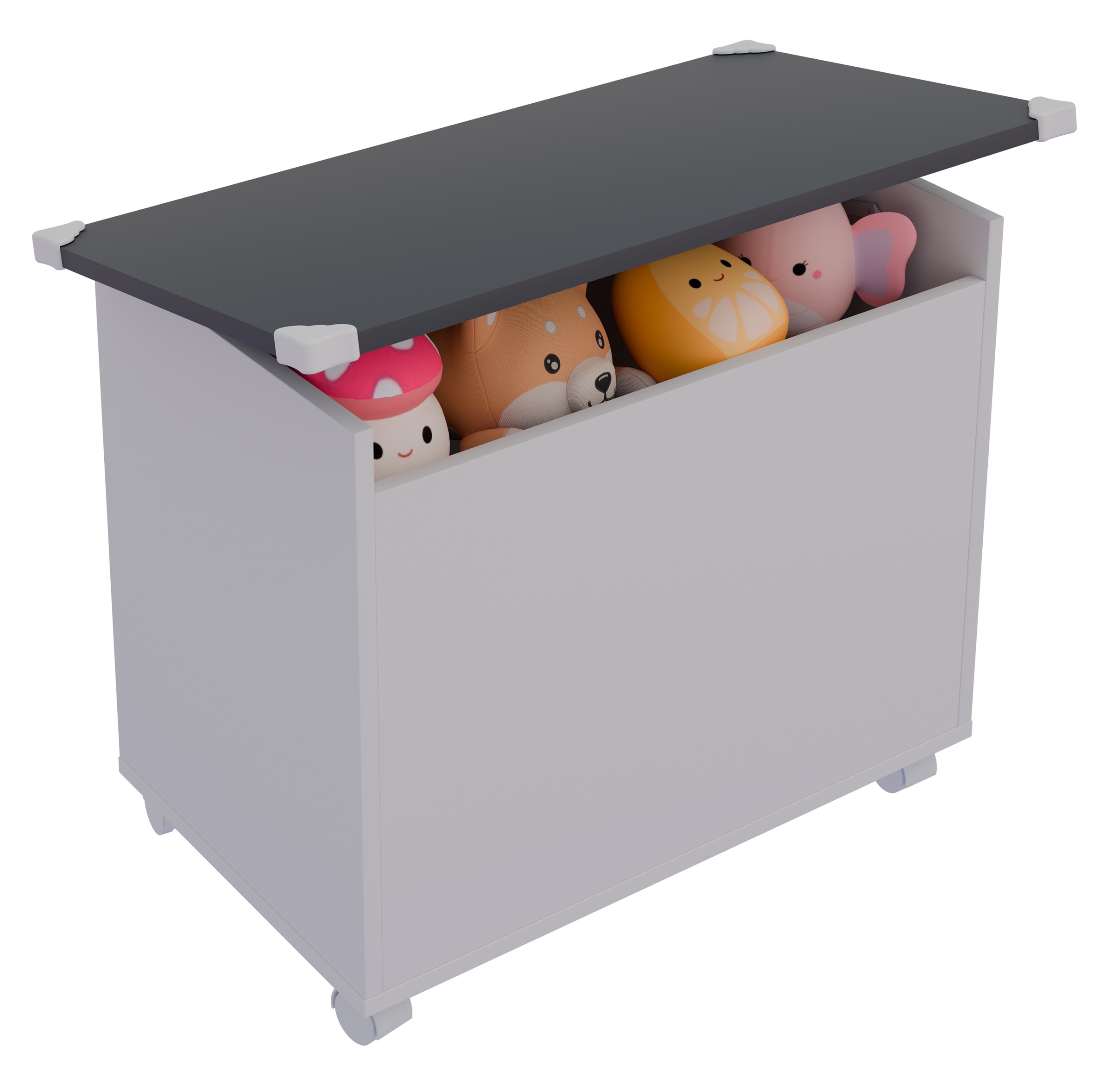 Sitztruhe VCM, grau, Obermaterial: 100% Holz Wood., Garten, Sitzbänke, "Holz Sitztruhe Sitzbank Truhe Kiste Bosula M"