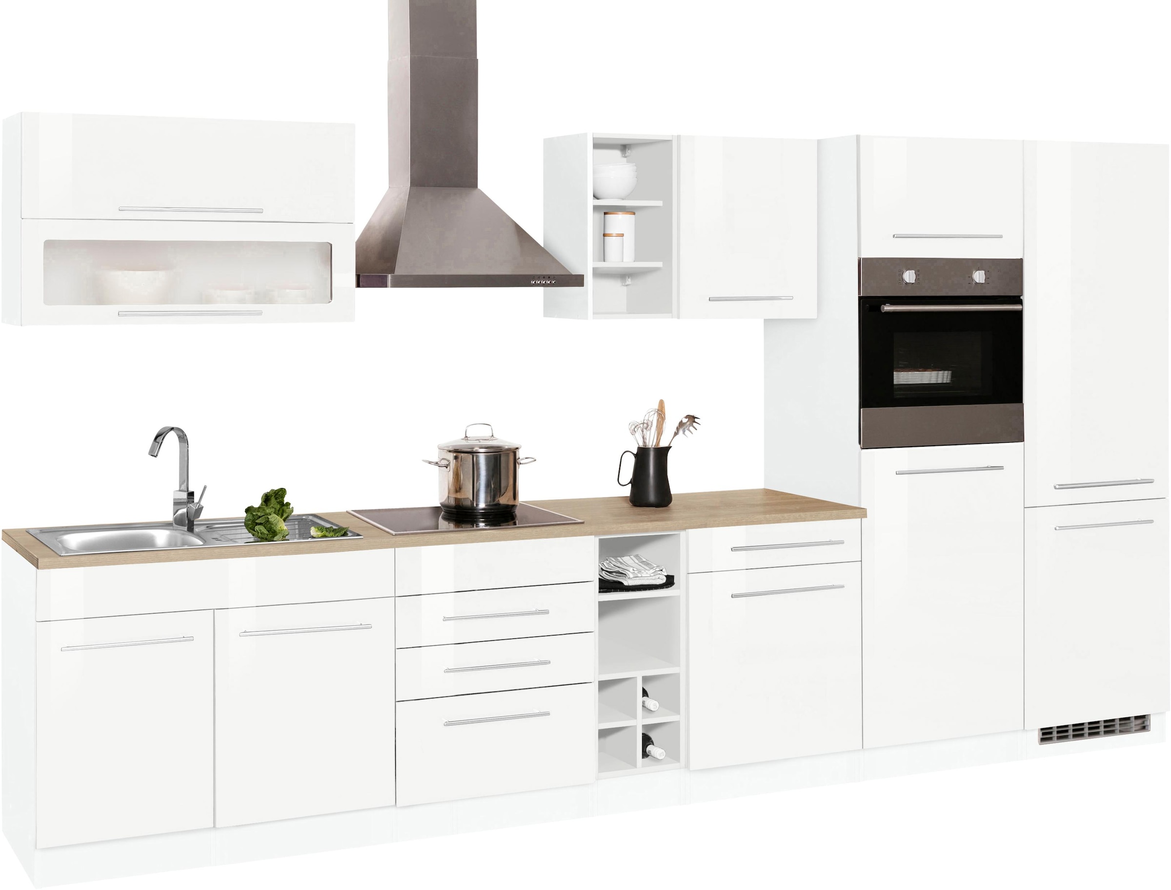 KOCHSTATION Küchenzeile »KS-Eton«, ohne E-Geräte, Breite 360 cm