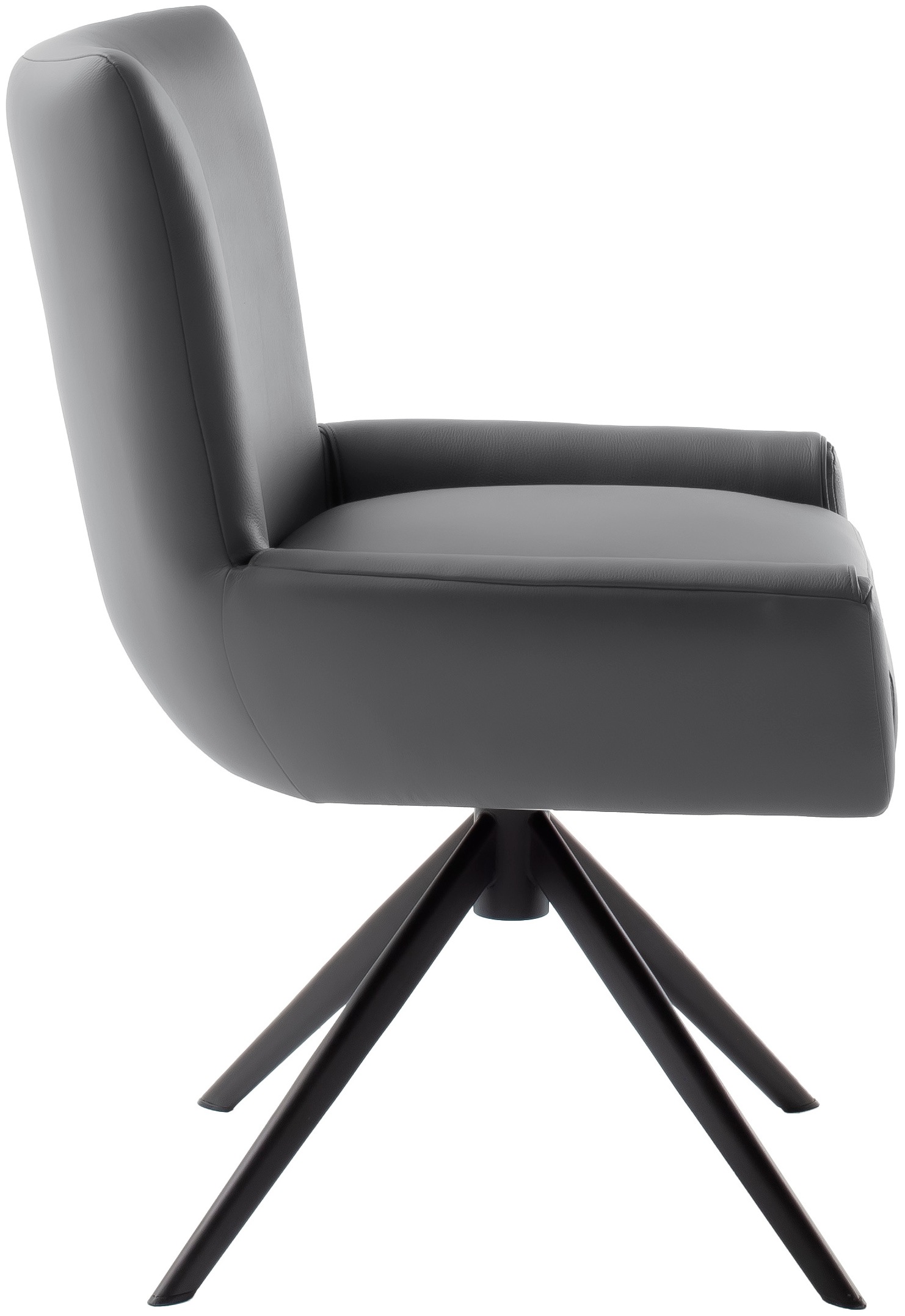 MCA furniture 4-Fußstuhl »WILSON Esszimmerstuhl, Armlehnstuhl, Polsterstuhl, modern«, (Set), 1 St., Leder, Stuhl, Armlehnenstuhl, drehbar, Taschenfederkern, belastbar 160 kg,XXL