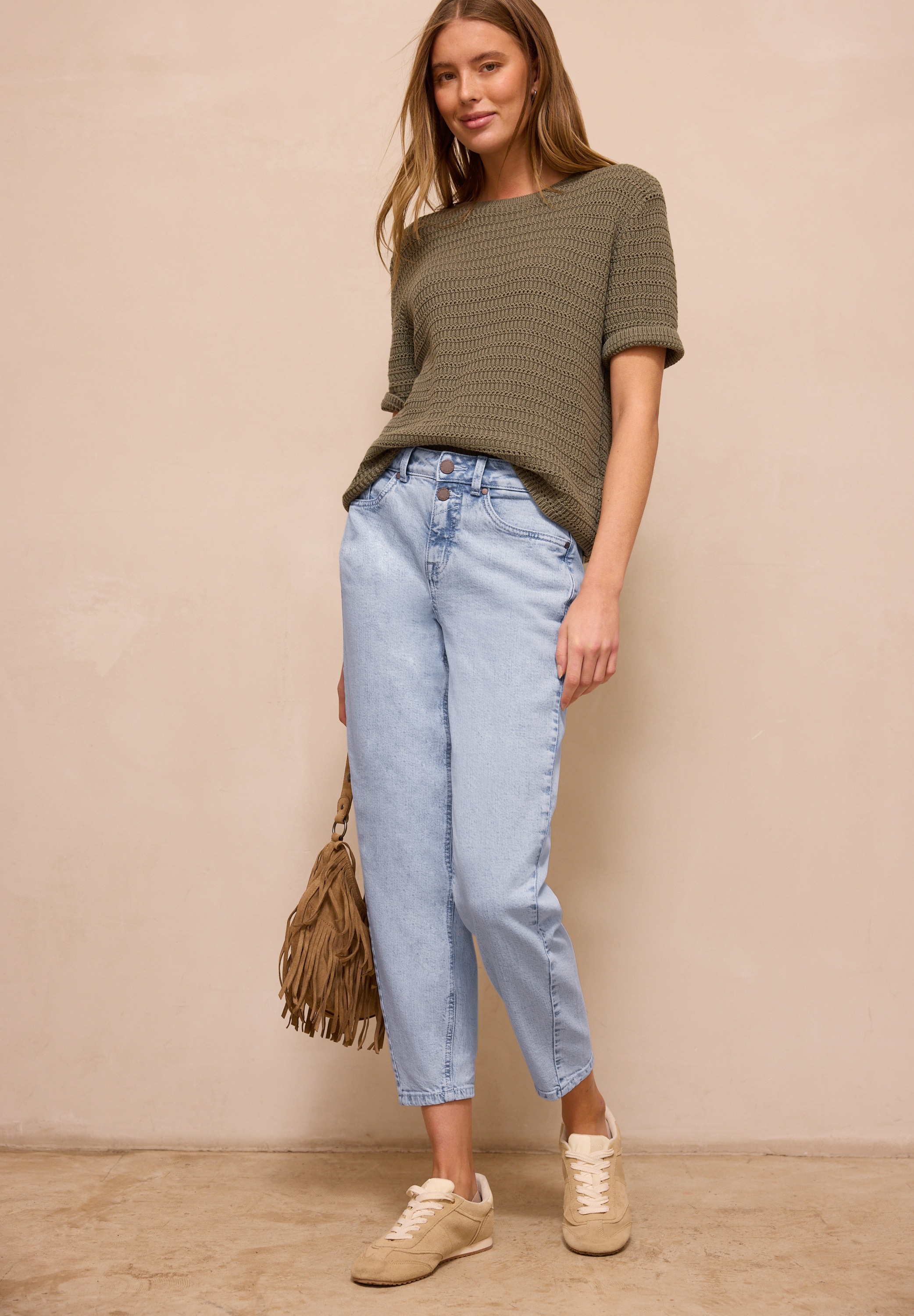 STREET ONE STUDIO Loose-fit-Jeans aus Baumwolle mit Stretchanteil