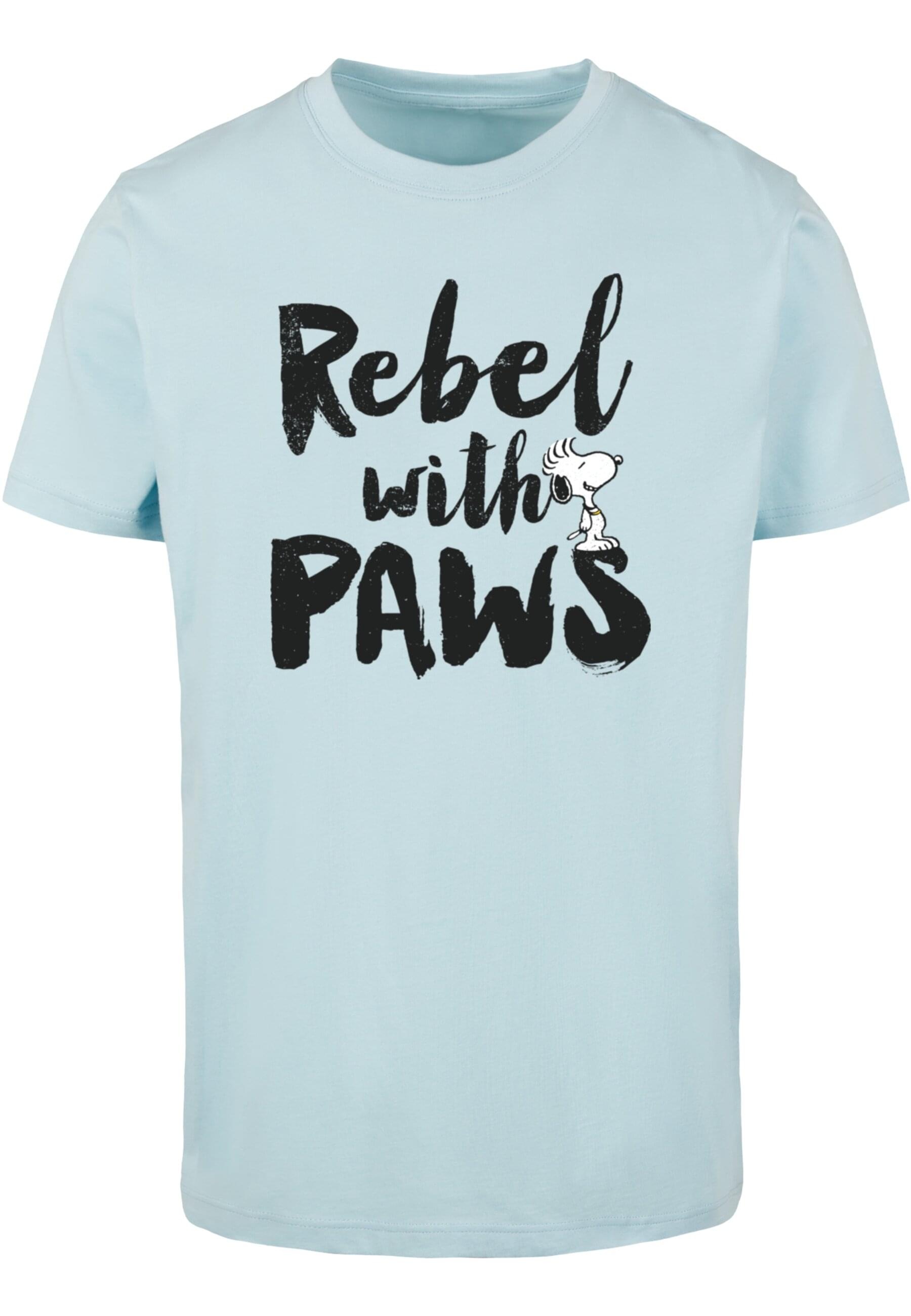 Peanuts T-Shirt Neck«, BAUR bestellen Rebel ▷ | »Herren T-Shirt Merchcode Round paws (1 tlg.) with -