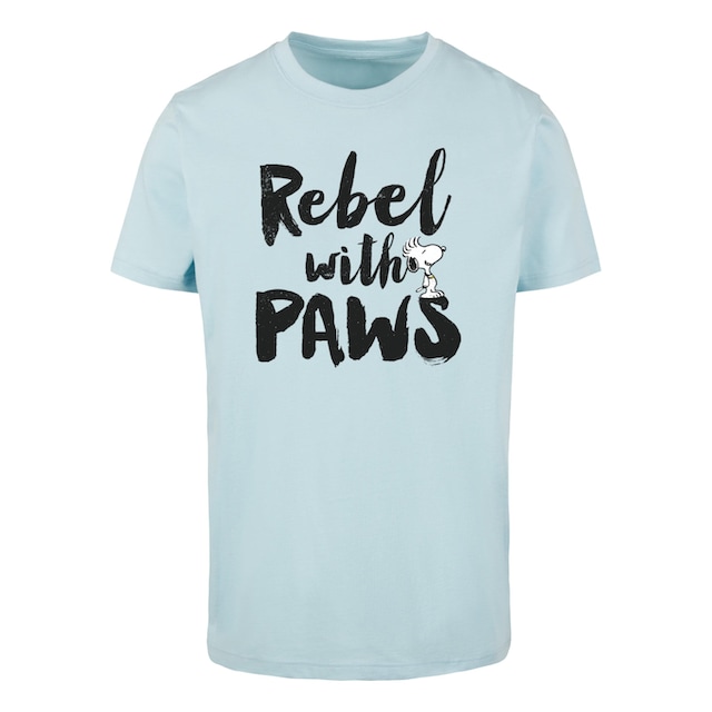 Merchcode T-Shirt »Herren Peanuts - Rebel with paws T-Shirt Round Neck«, (1  tlg.) ▷ bestellen | BAUR
