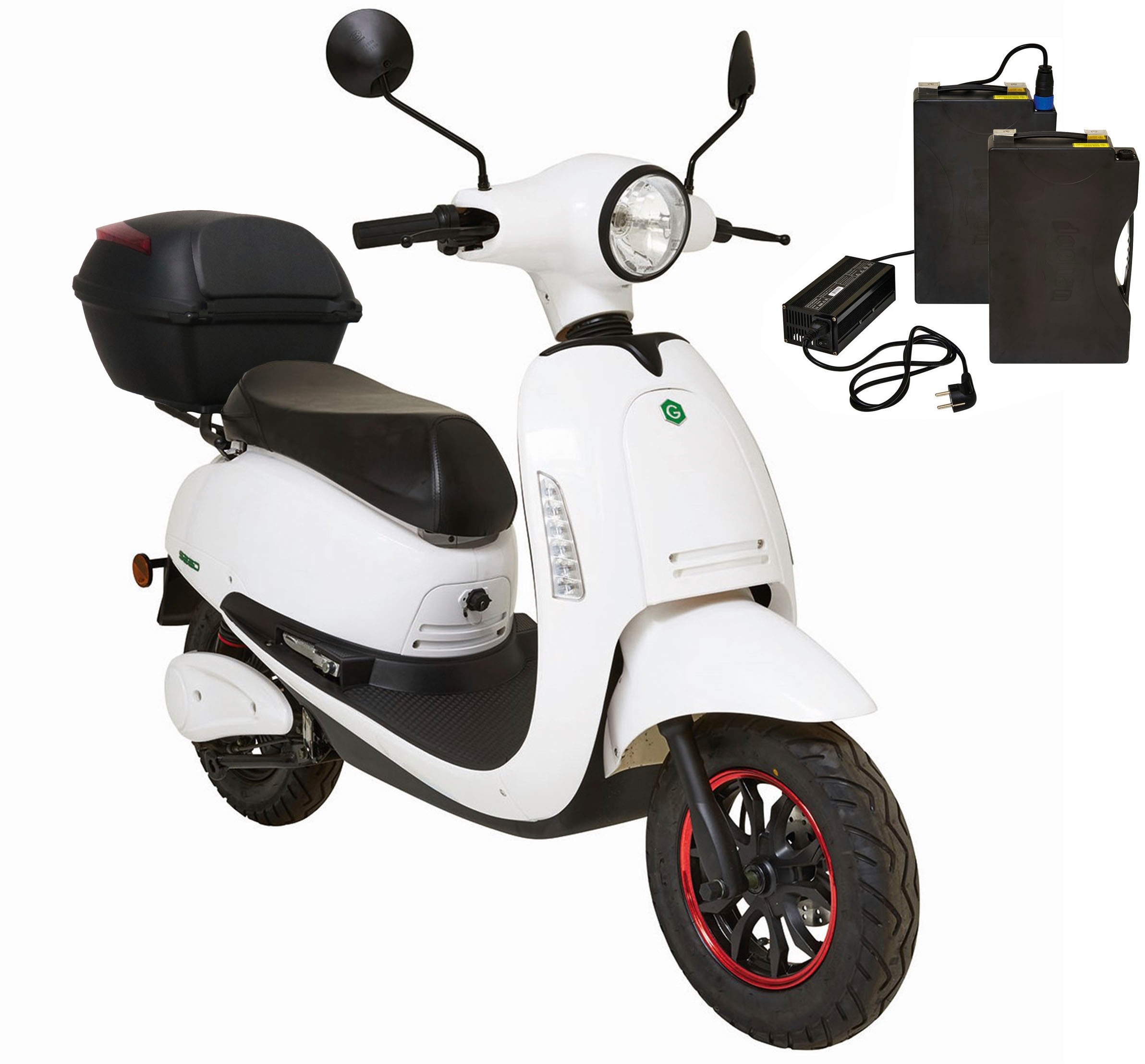 2 E-Motorroller BAUR Plus«, GreenStreet Akkus | und »SEED inkl. Topcase