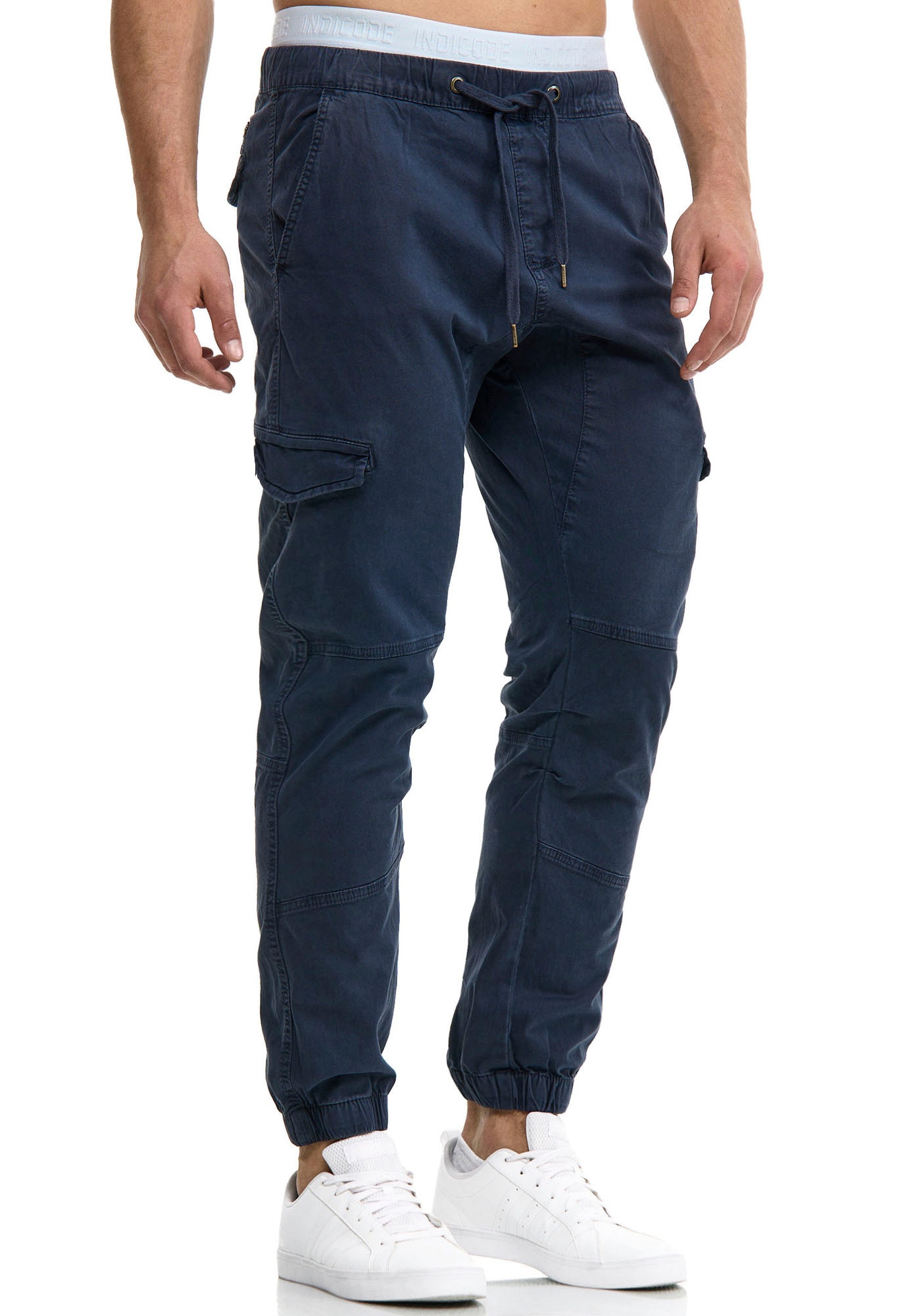 Indicode Cargohose »INLevi«, mit seitlichen Cargotaschen und elastischen Bündchen