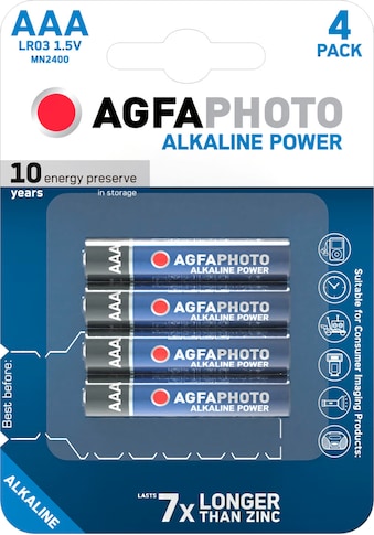 AgfaPhoto Batterie »4er Pack Platinum« LR03 15 V...