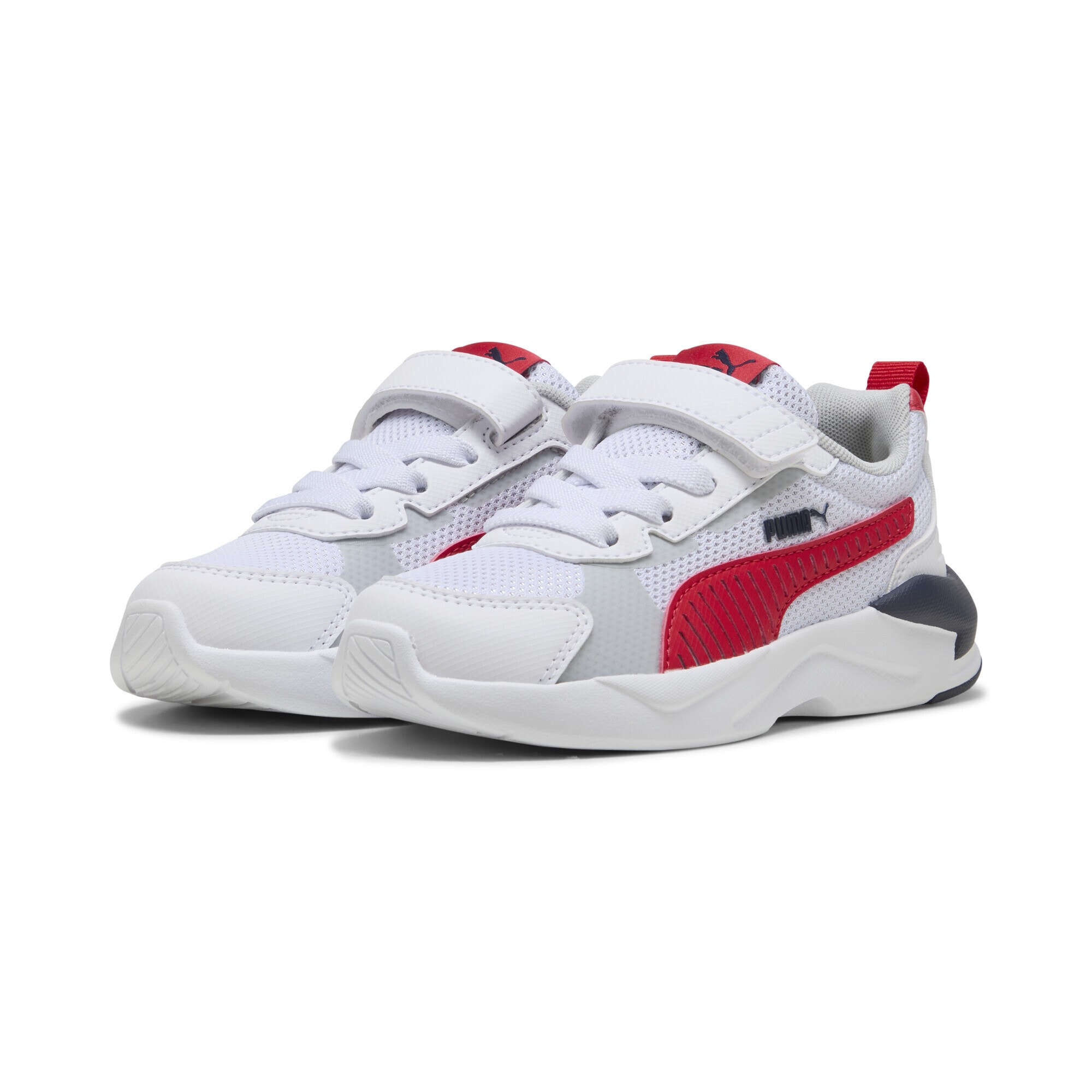Sneaker PUMA "X-Ray 3 Sneakers Kinder", Kinder, Gr. 32, weiß (weiß for all time rot navy blau), Obermaterial: Synthetik, Textil; Futter: Textil; Innensohle: Textil; Laufsohle: Gummi, Schuhe Sneaker