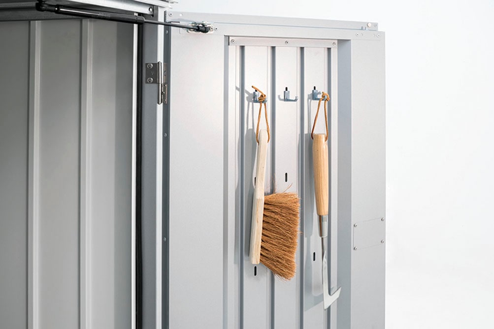 Biohort Fahrradbox »MiniGarage Gr. L quarzgrau-metallic« Sichere Fahrradgarage mit praktischen Details