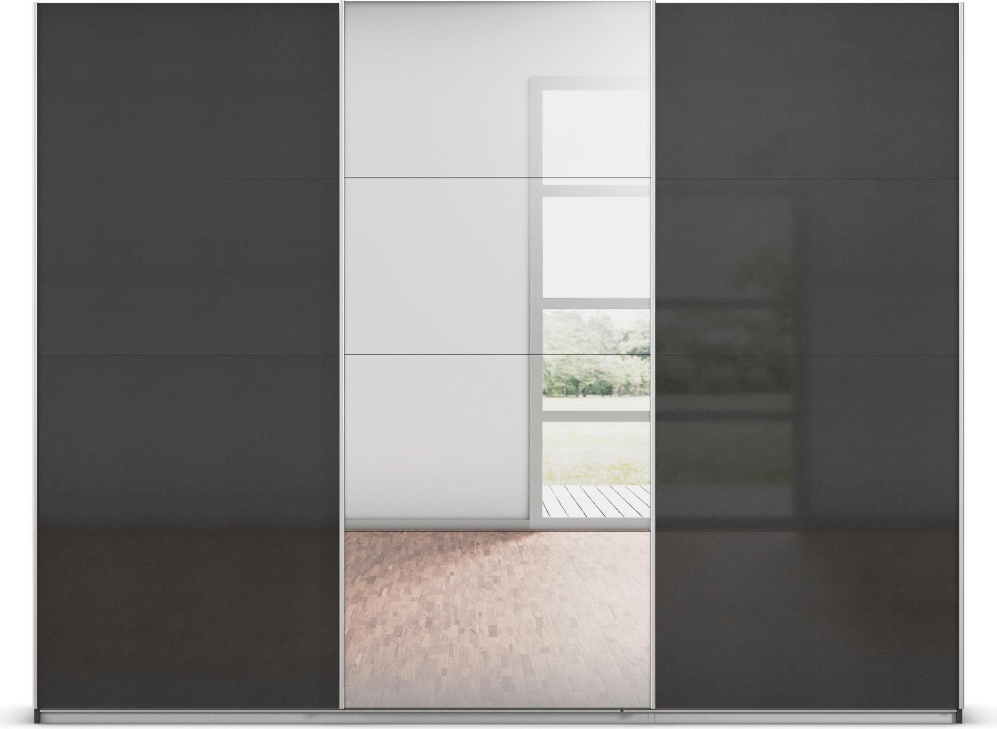 rauch Schwebetürenschrank »Kleiderschrank Schrank Garderobe AGORDO«, Top Innenausstattung, in 4 Breiten und 2 Höhen MADE IN GERMANY