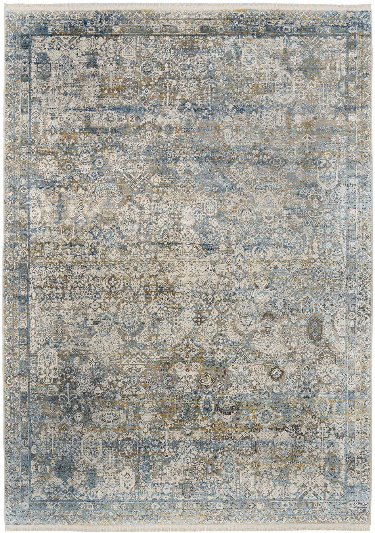 Thumbnail - OCI DIE TEPPICHMARKE Teppich "BESTSELLER TADI" rechteckig 8 mm Höhe Glanz Viskose, mit Fransen, Hoch Tief Struktur, Vint...