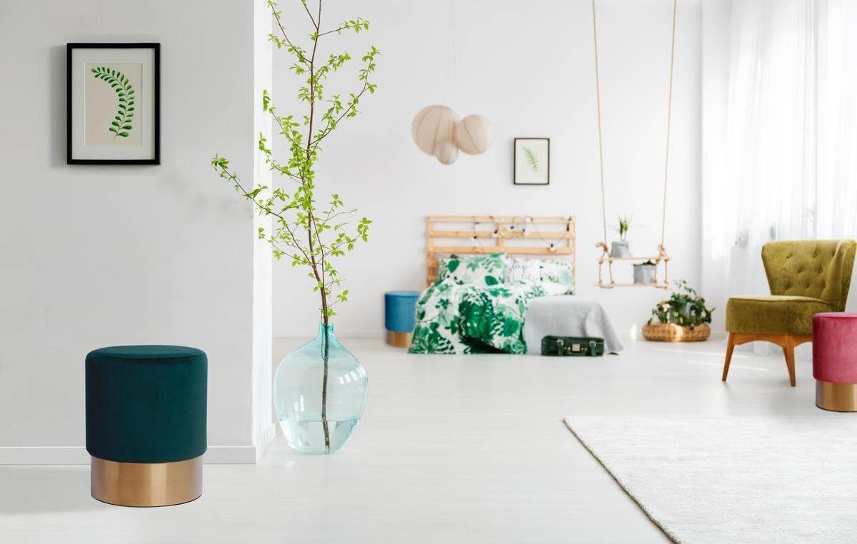 Kayoom Hocker "Nano 110, Hocker in stilvollem Design, runde Form, mit Fuß a günstig online kaufen