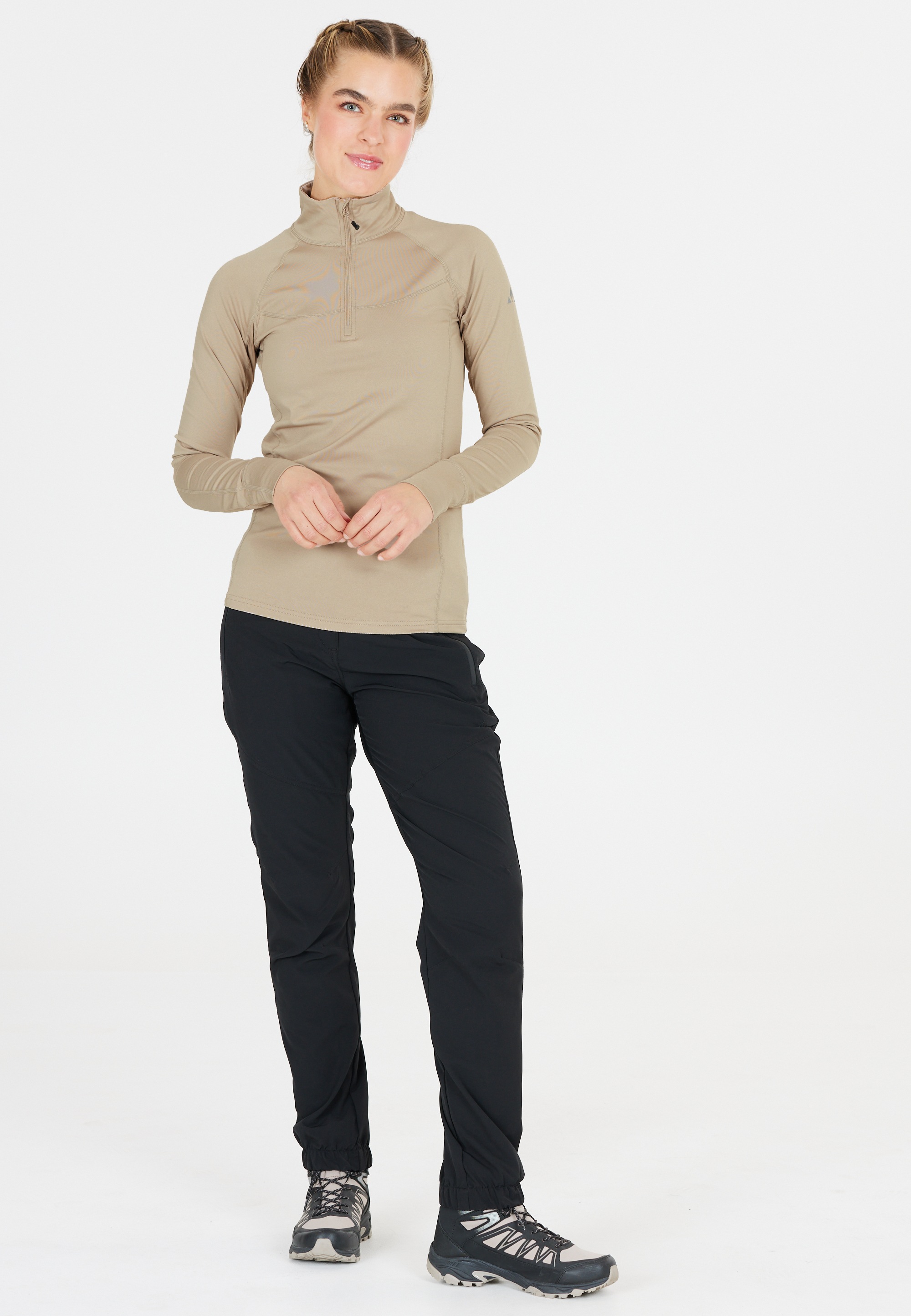 WHISTLER Langarmshirt "Blume" 1 Stk. tlg. mit Reißverschluss und Stehkragen günstig online kaufen