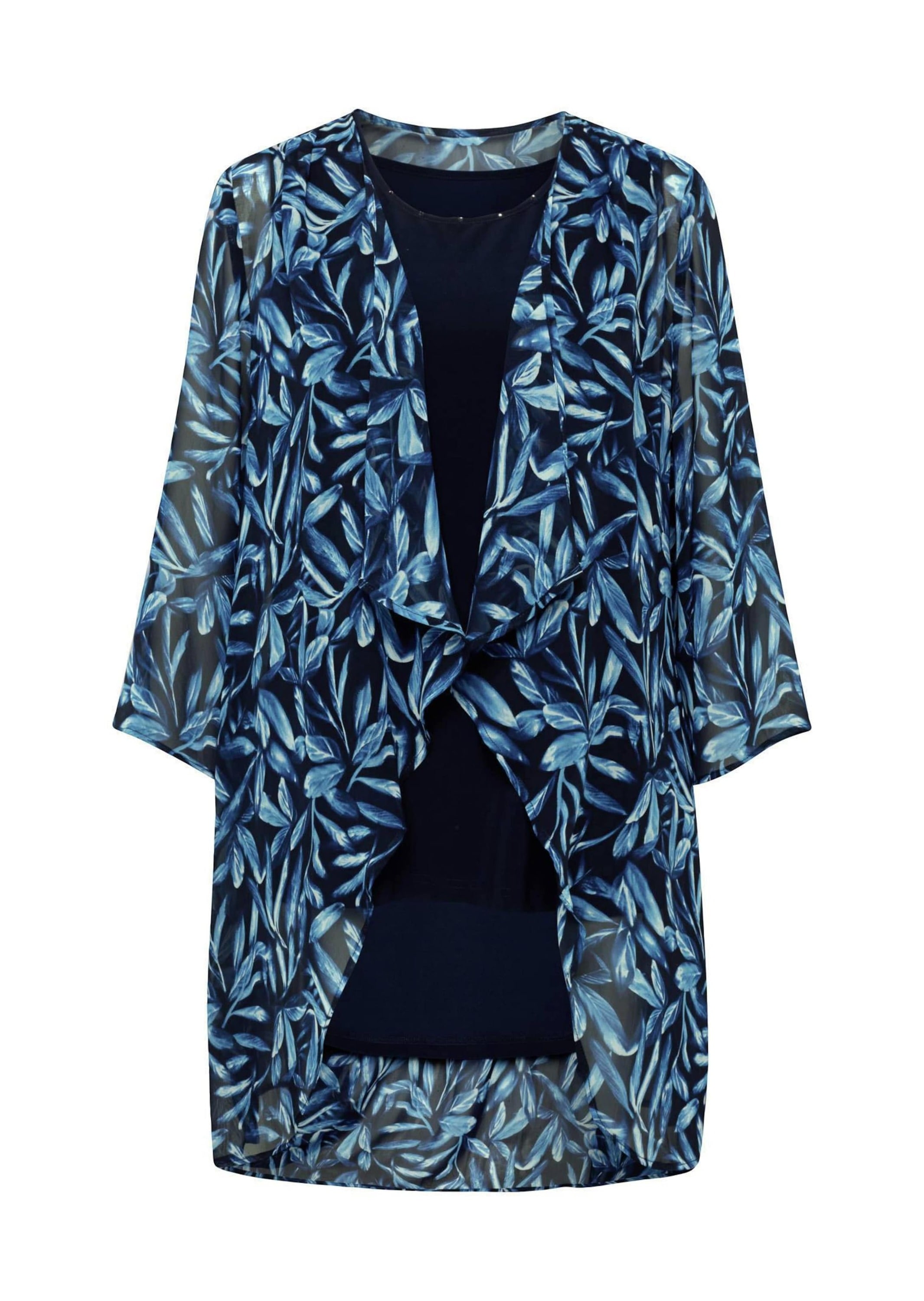 GOLDNER Klassische Bluse "Set aus elegant bedruckter Chiffonhülle mit Top" günstig online kaufen