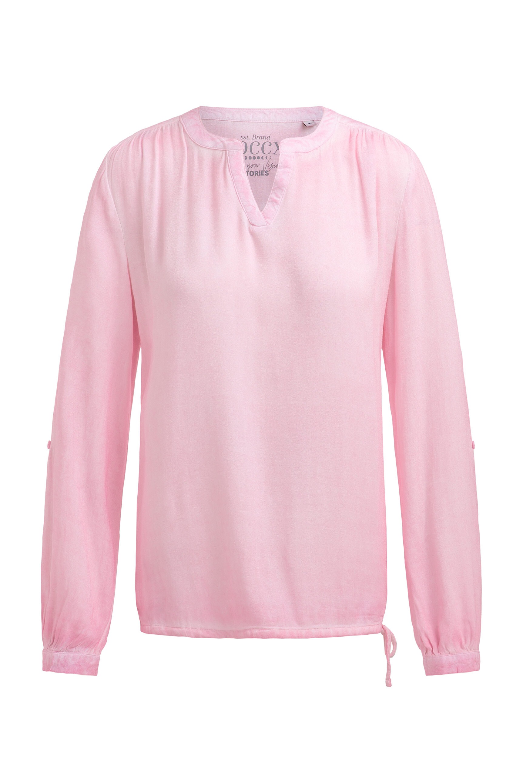 SOCCX Langarmbluse mit Tunnelzugband im Saum günstig online kaufen