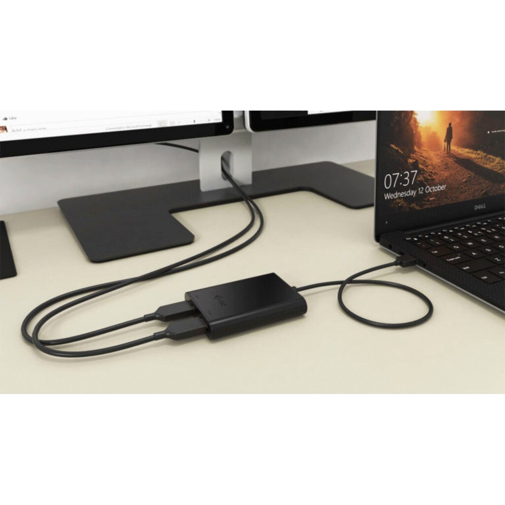 I-TEC Computer-Adapter »Video-Adapter USB3.0/USB-C > 2x 4K HDMI«, USB Typ A zu HDMI, 27 cm