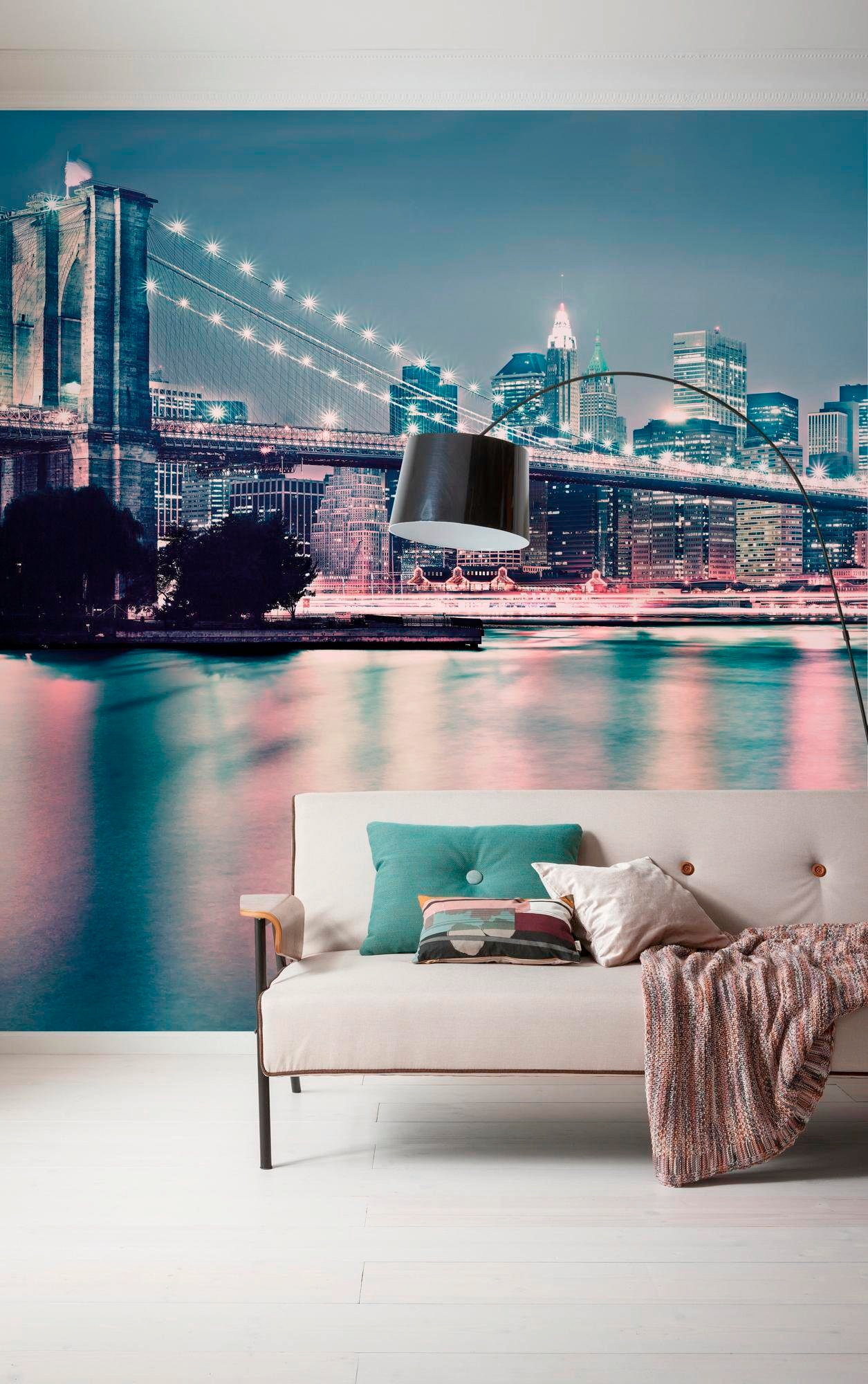 Komar Vliestapete »Digitaldruck Vlies - Neon - Größe 300 x 250 cm«, bedruckt, Wohnzimmer, Schlafzimmer