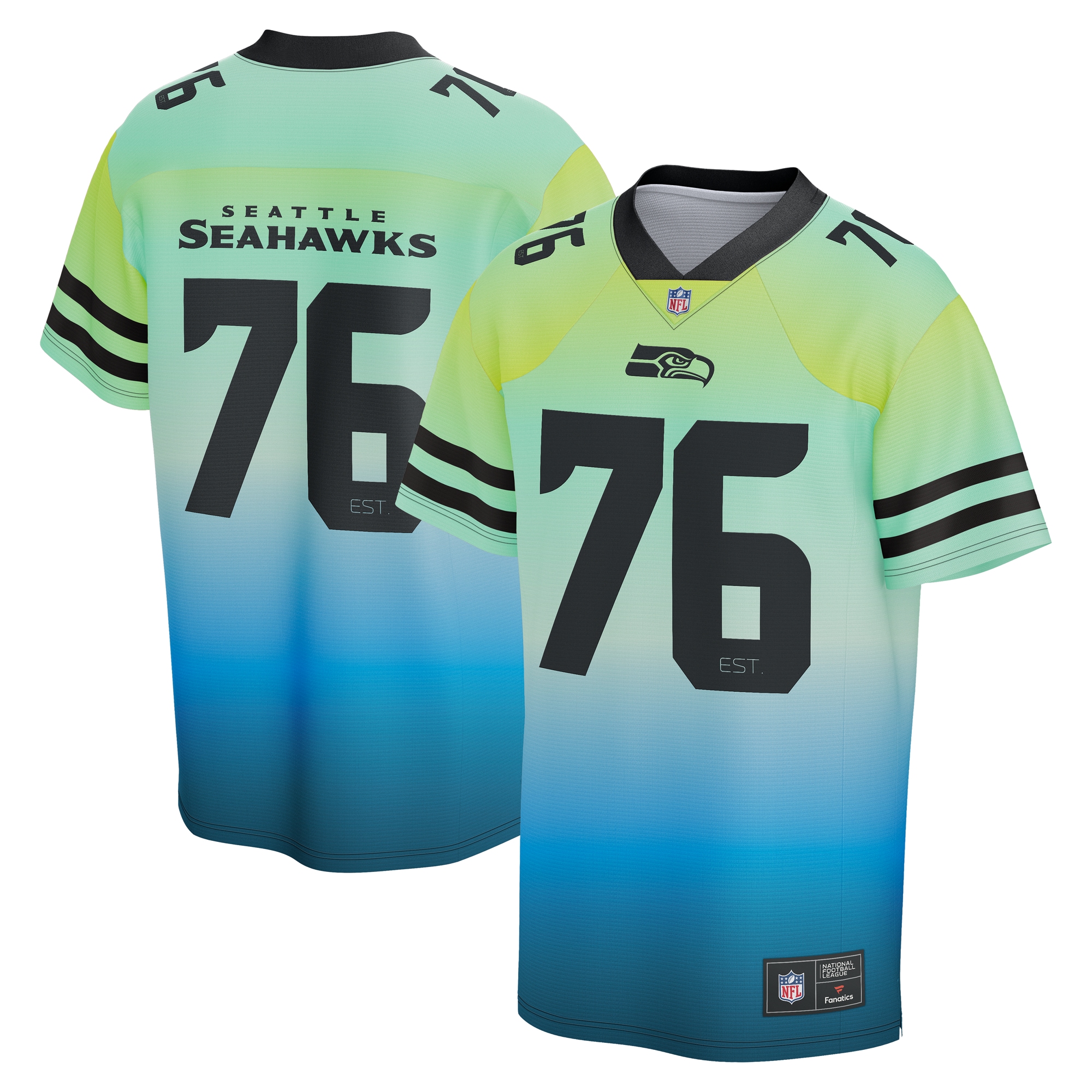 FANATICS Kinder Footballtrikot "Fanatics Trikot Seattle Seahawks Gradient Foundation", bunt, Gr. XXL, 100% Polyester, Trikots