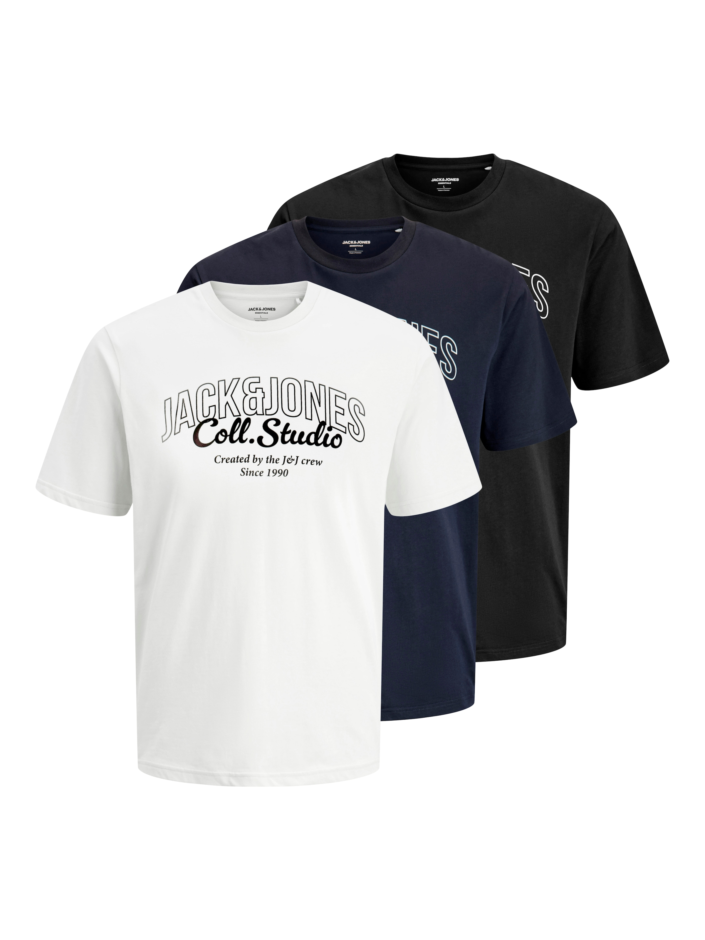 Jack & Jones Kurzarmshirt "JJMAKOTO TEE SS CREW NECK 3PK MP", (Packung, 3 t günstig online kaufen