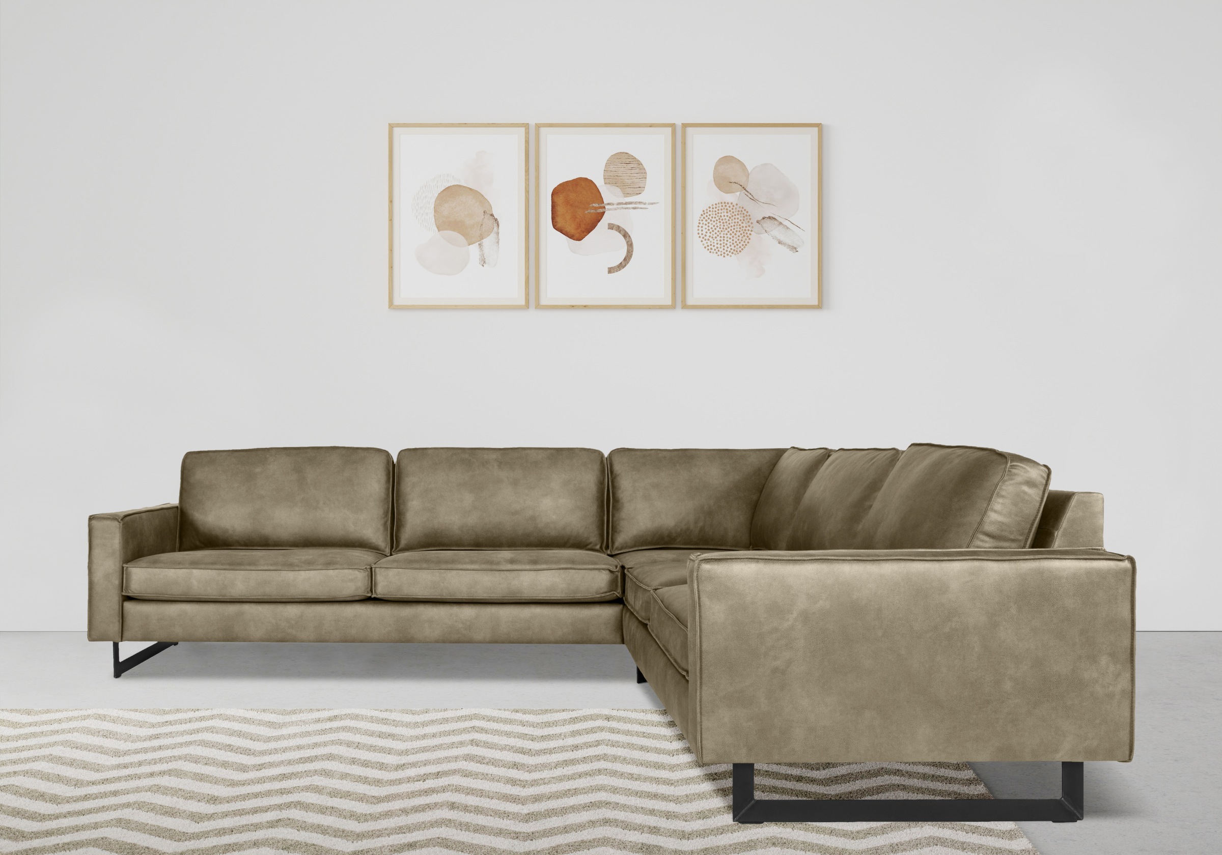 Home affaire Ecksofa "Pinto, XXL, 250/290 cm, langer Schenkel, Ottomane" Co günstig online kaufen