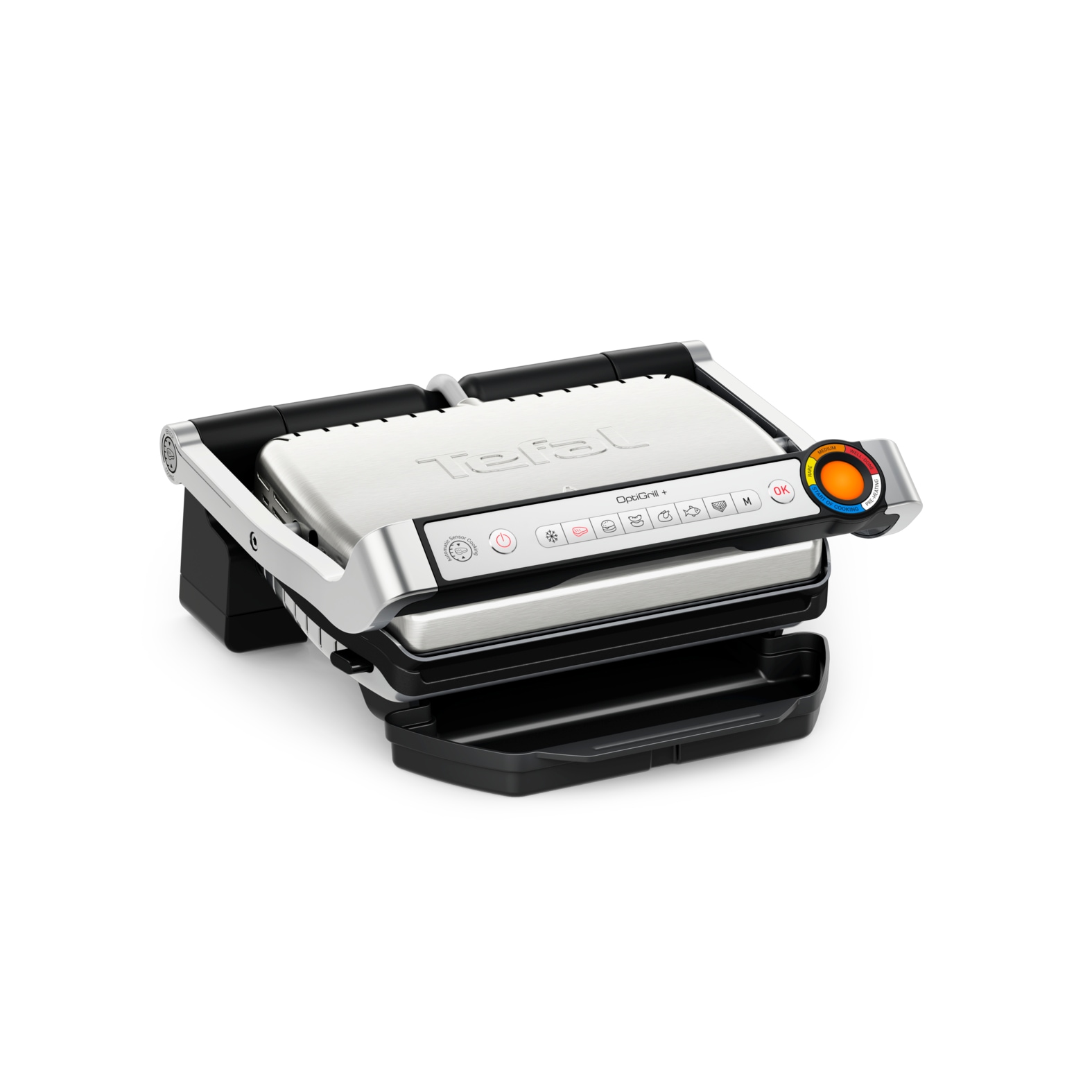 Tefal Kontaktgrill »OptiGrill+, erneuerte Kochstufenanzeige, 6 automatische Programme«, 2000 W, spülmaschinengeeignete Platten, mit Abschaltautomatik, GC717D