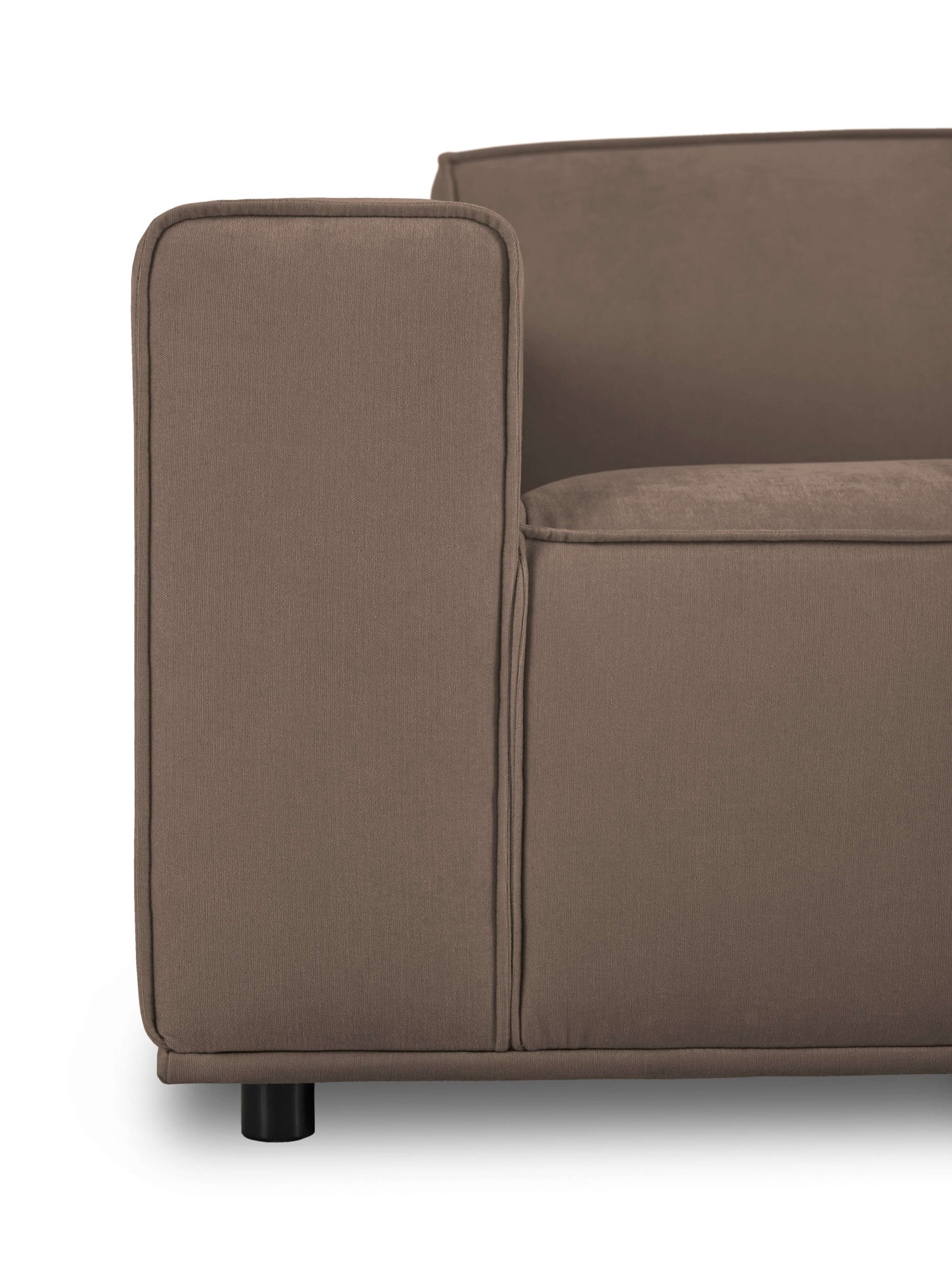 Home affaire 3-Sitzer »Avelin, 228 cm, Chenille, Struktur-Boucle«, mit Wellenunterfederung, Kedernaht, bodentief, Skandi-Design