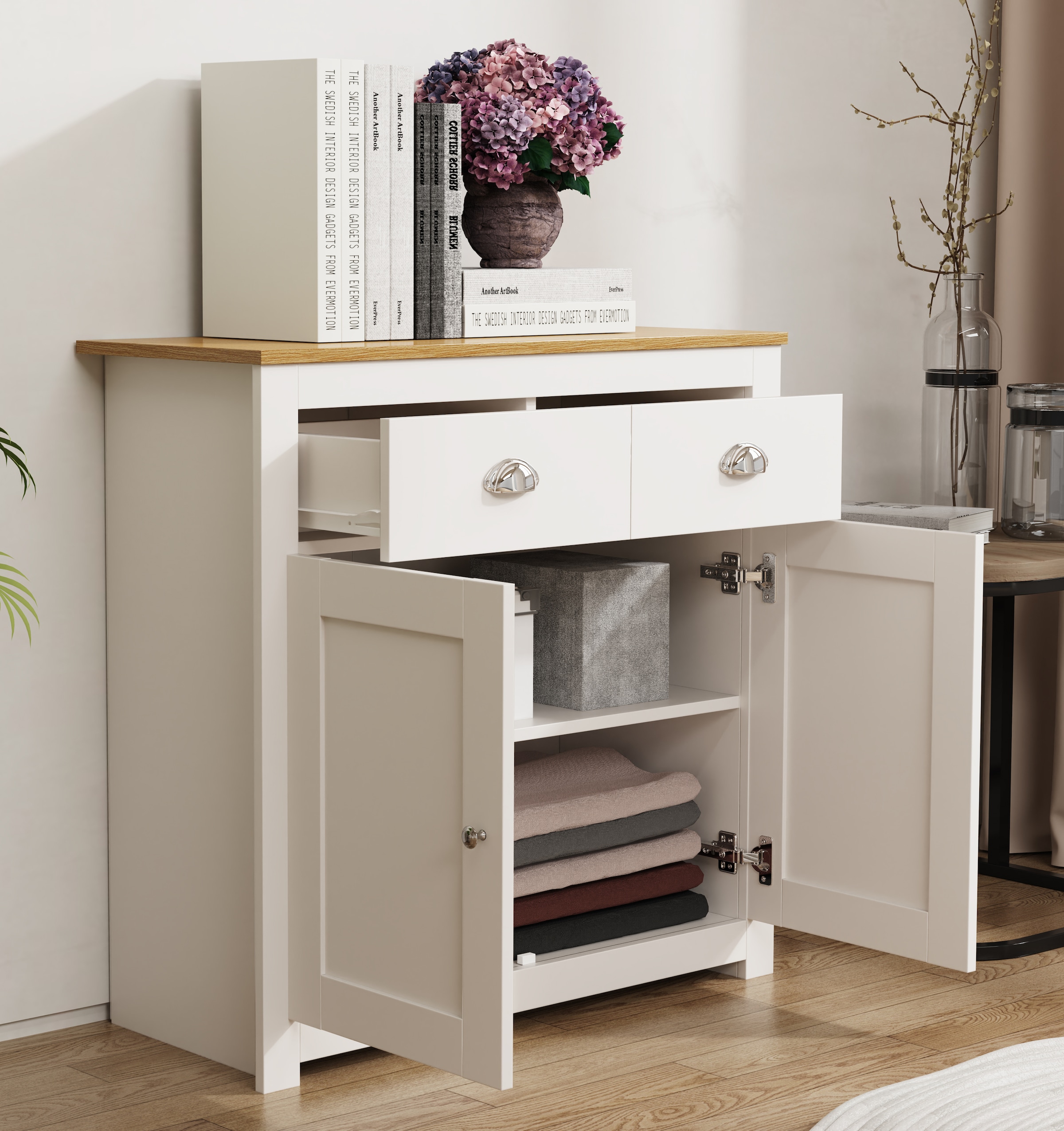 VCM Kommode »Holz Kommode Sideboard Schublade BalusaL«