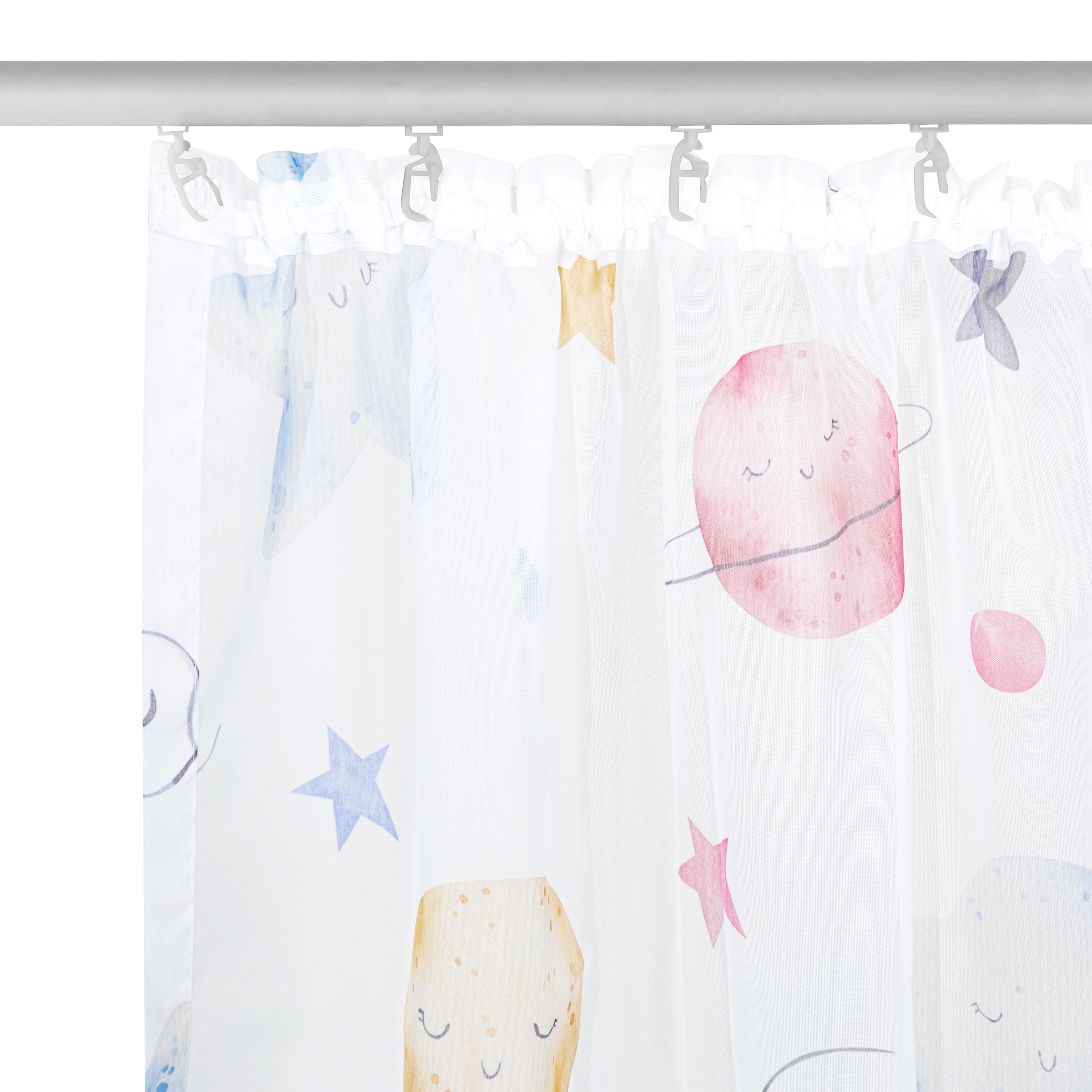 OTTO home Gardine »Morgann« Kräuselband 1 Stk. tlg. Kräuselband, verspieltes Design, Pflegeleicht, transparentes Material