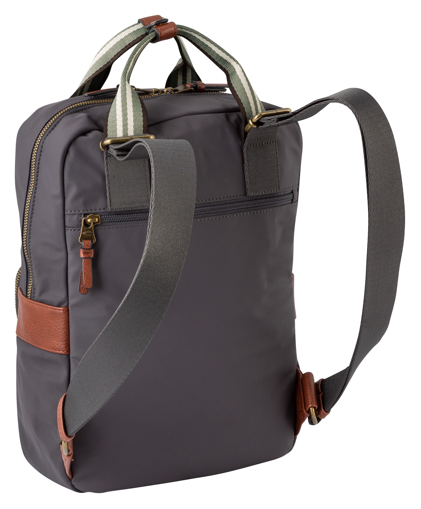 Thumbnail - camel active Rucksack "Bari", aus hochwertigem matten Nylon mit gestreiftem Gewebeband