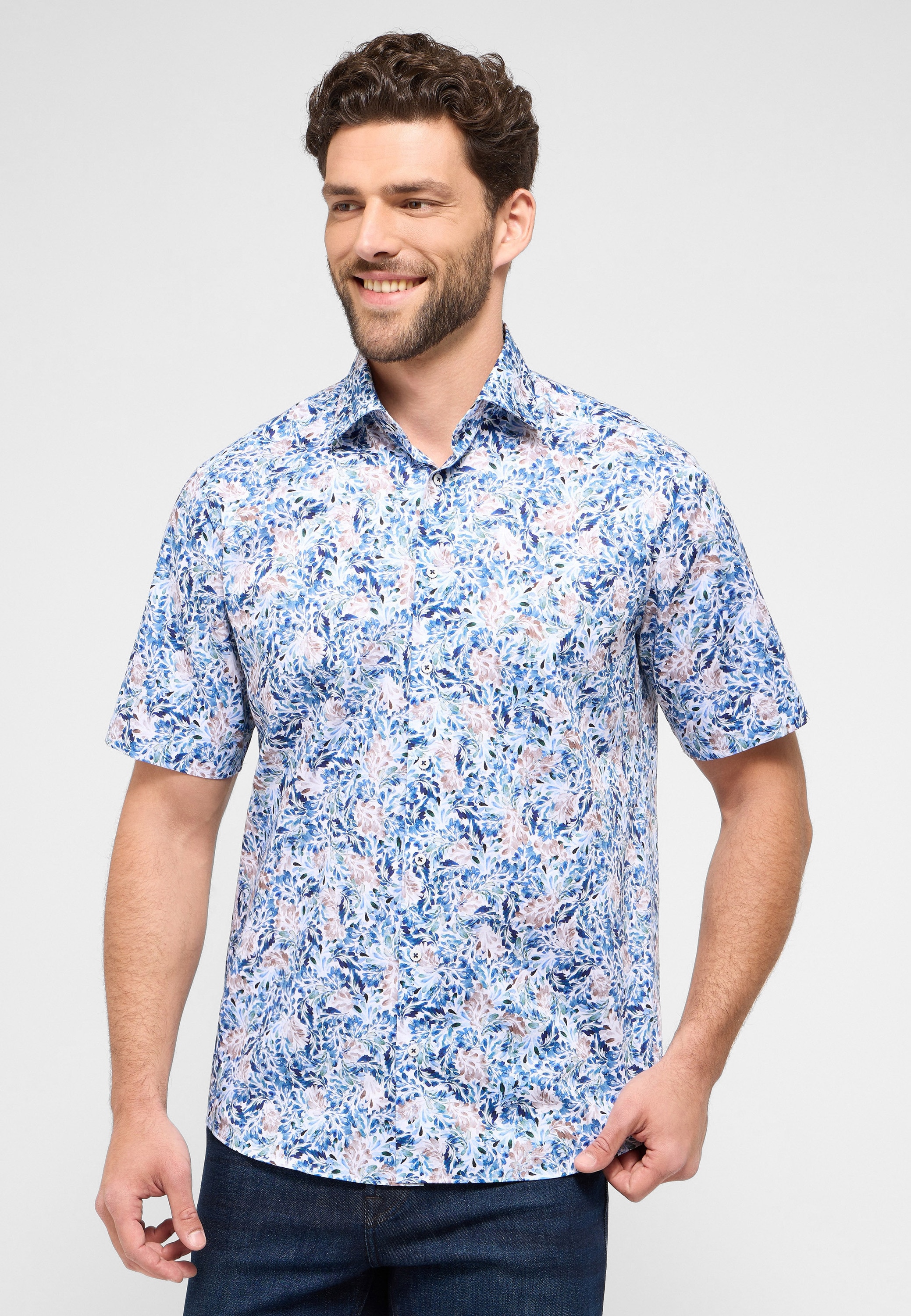 Eterna Kurzarmhemd "COMFORT FIT" NON IRON (bügelfrei) günstig online kaufen