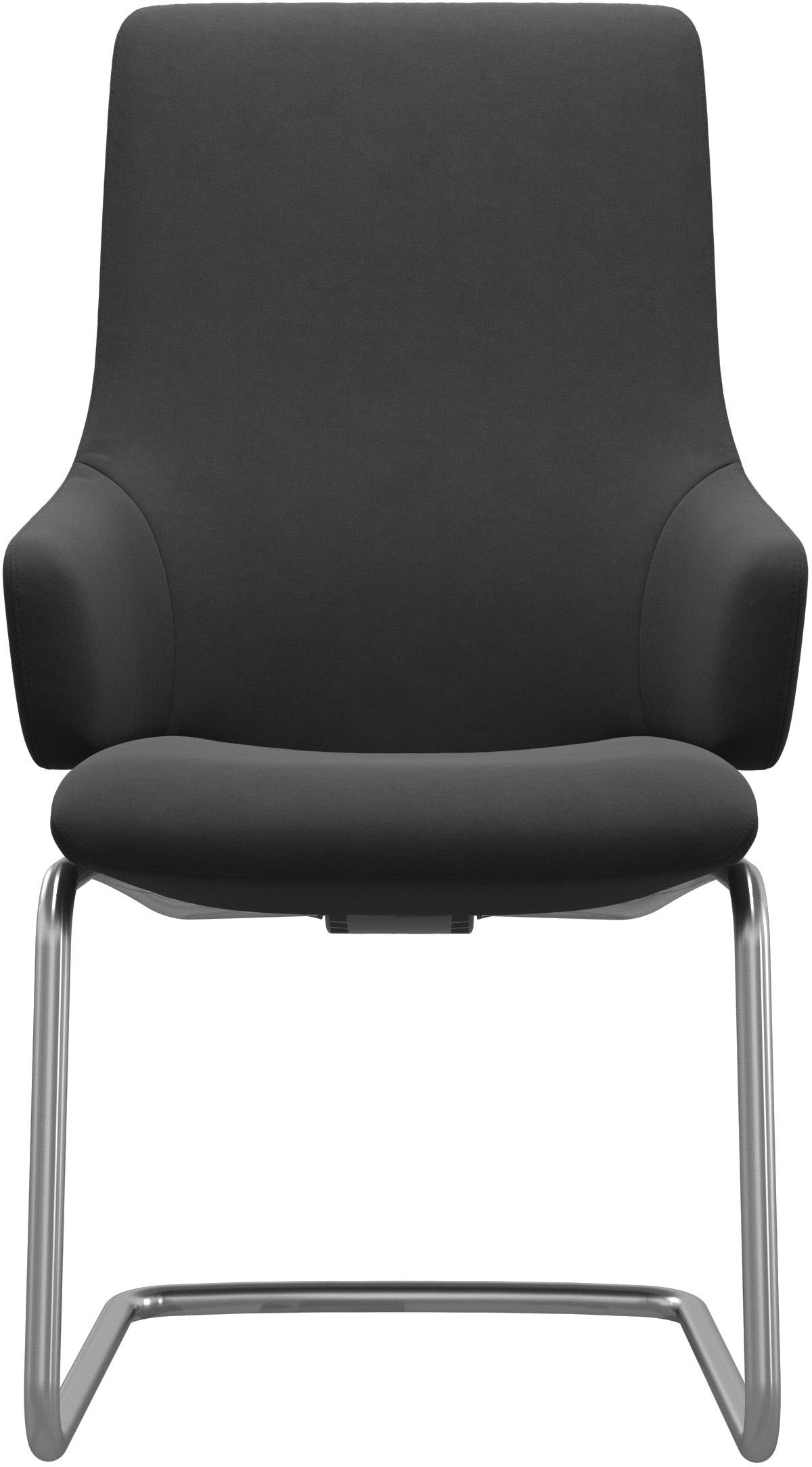 Stressless® Polsterstuhl »Laurel«, Microfaser DINAMICA, High Back mit Armlehne, Größe L, mit Beinen aus Stahl in Chrom matt