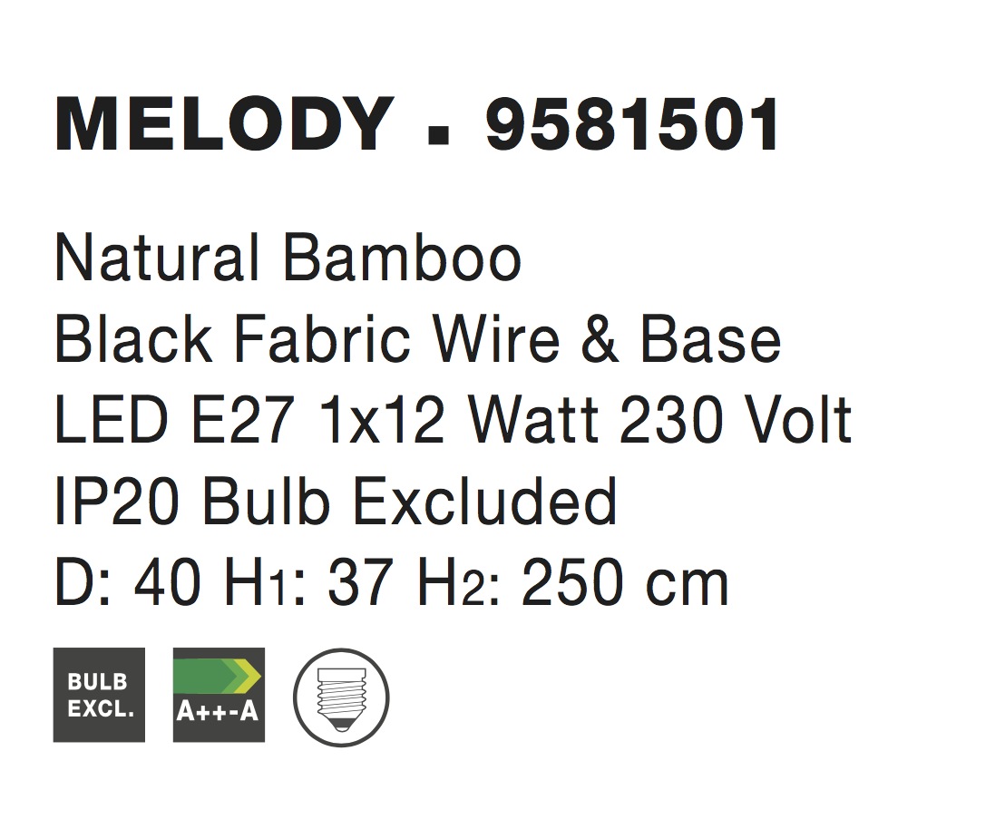 Nova Luce Hängeleuchten »MELODY«, 1 flammig, Leuchtmittel E27 | ohne Leuchtmittel, Ohne Beleuchtung