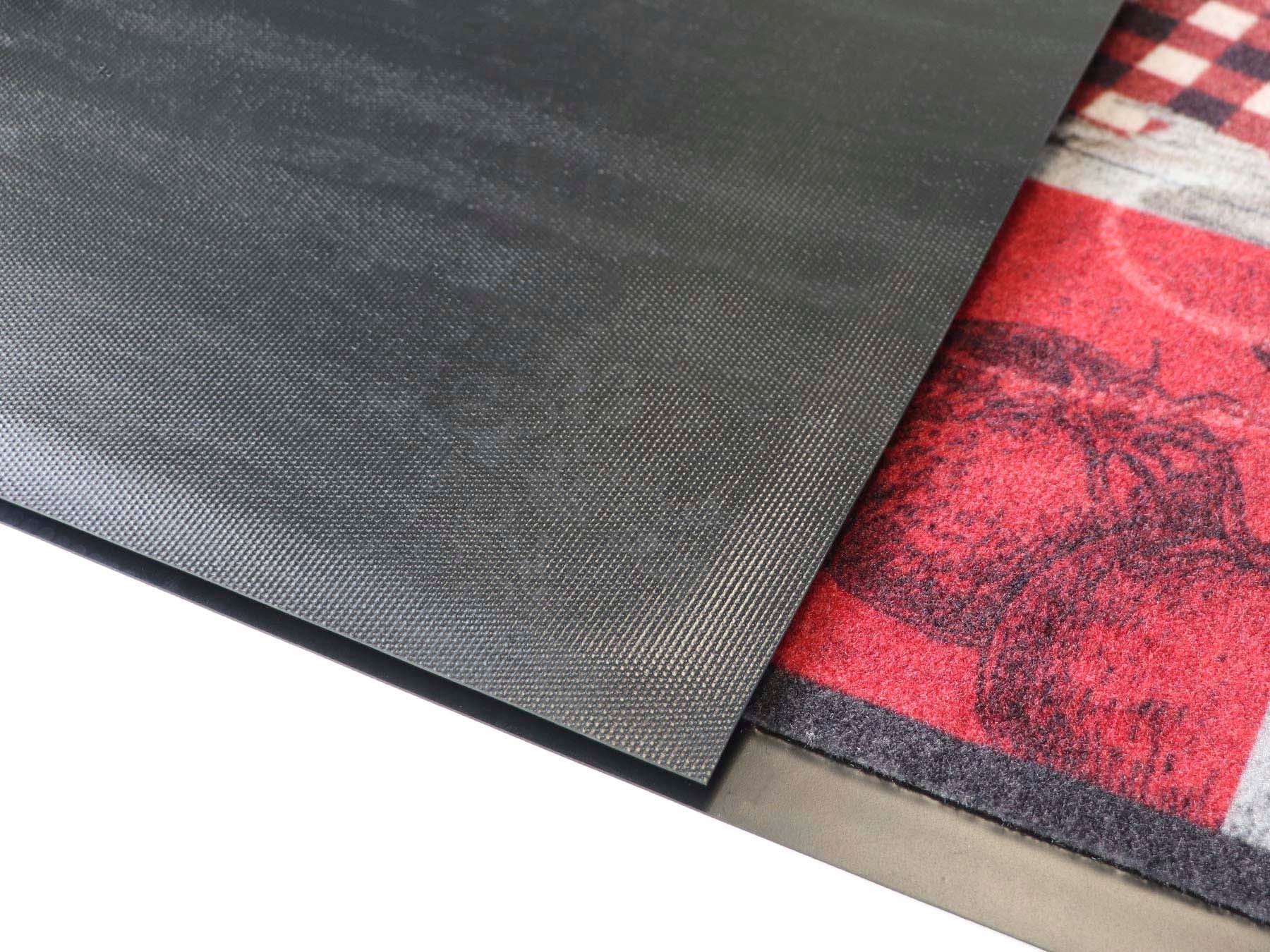 Primaflor-Ideen in Textil Küchenläufer »TOMATO«, rechteckig, 6,5 mm Höhe, Motiv Tomaten, mit Schriftzug, rutschhemmend, waschbar, Küche