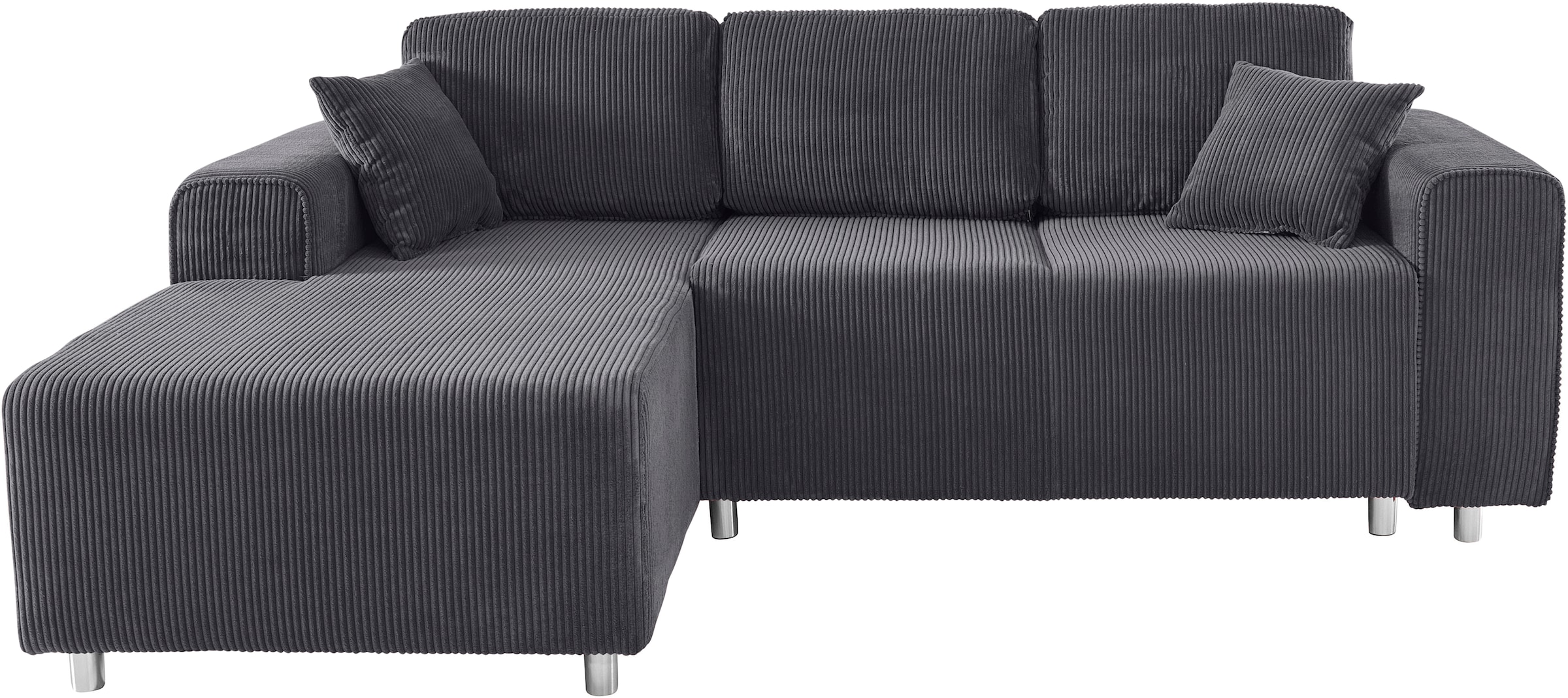 Guido Maria Kretschmer Home&Living Ecksofa »Györ«, L-Form, wahlweise mit Bettfunktion und Bettkasten incl. 2 Zierkissen
