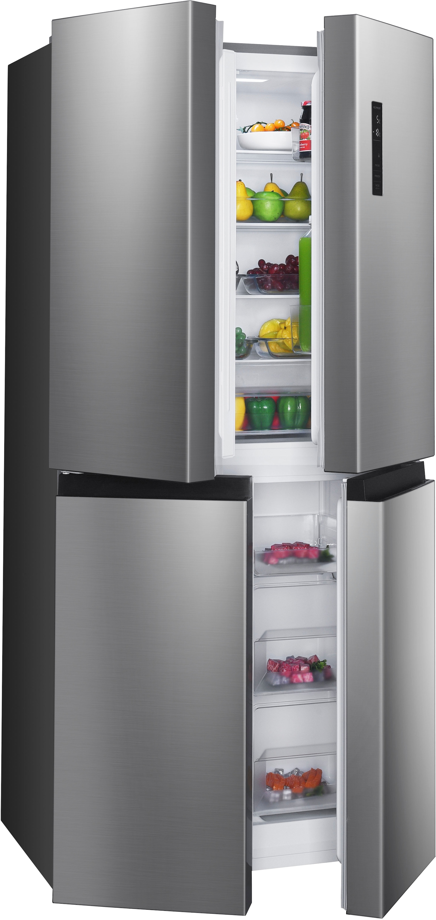 Hanseatic French Door "HCDD18080CI" 180 cm hoch 79,5 cm breit NoFrost günstig online kaufen