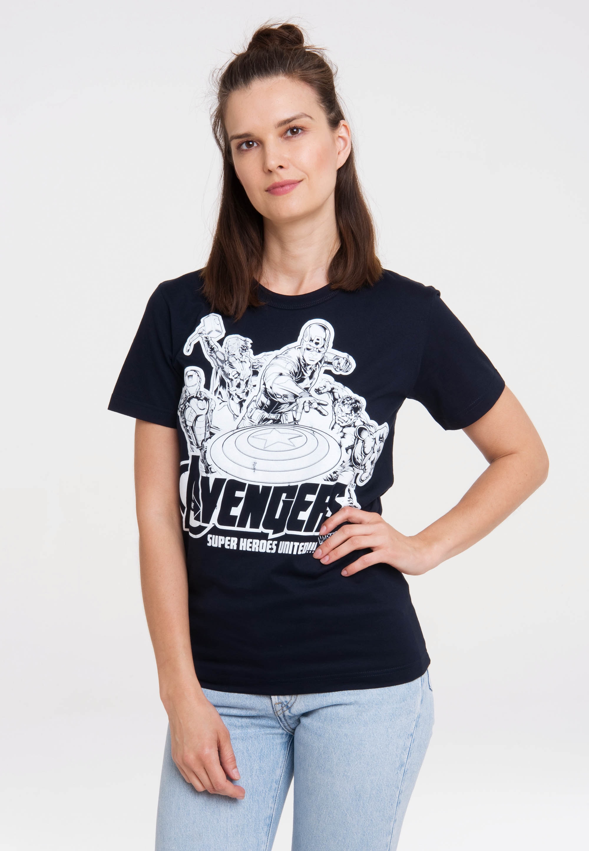 LOGOSHIRT "Marvel Comics - Avengers" mit lizenziertem Print