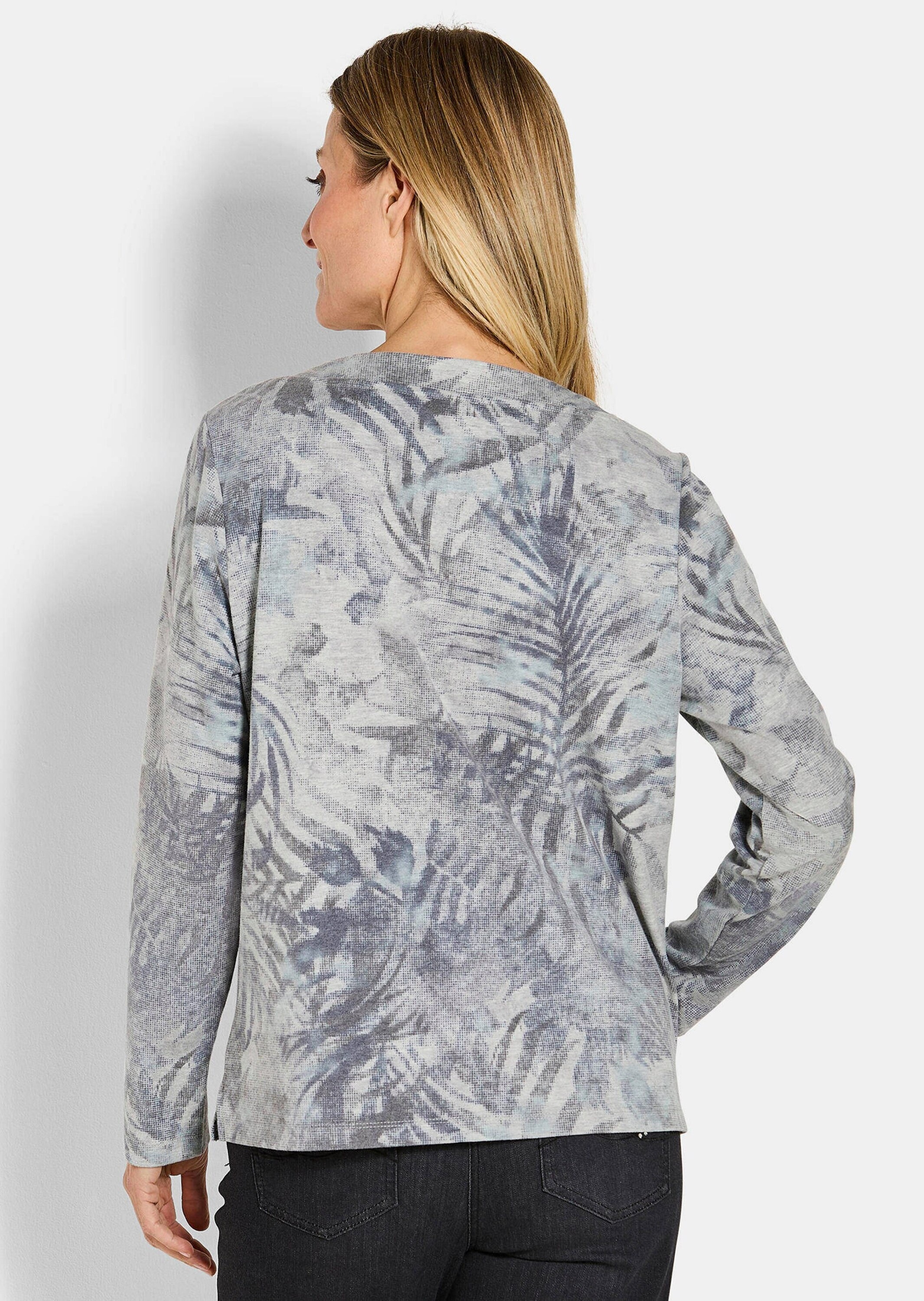 GOLDNER Print-Shirt »Sweatshirt in Metallic-Optik«