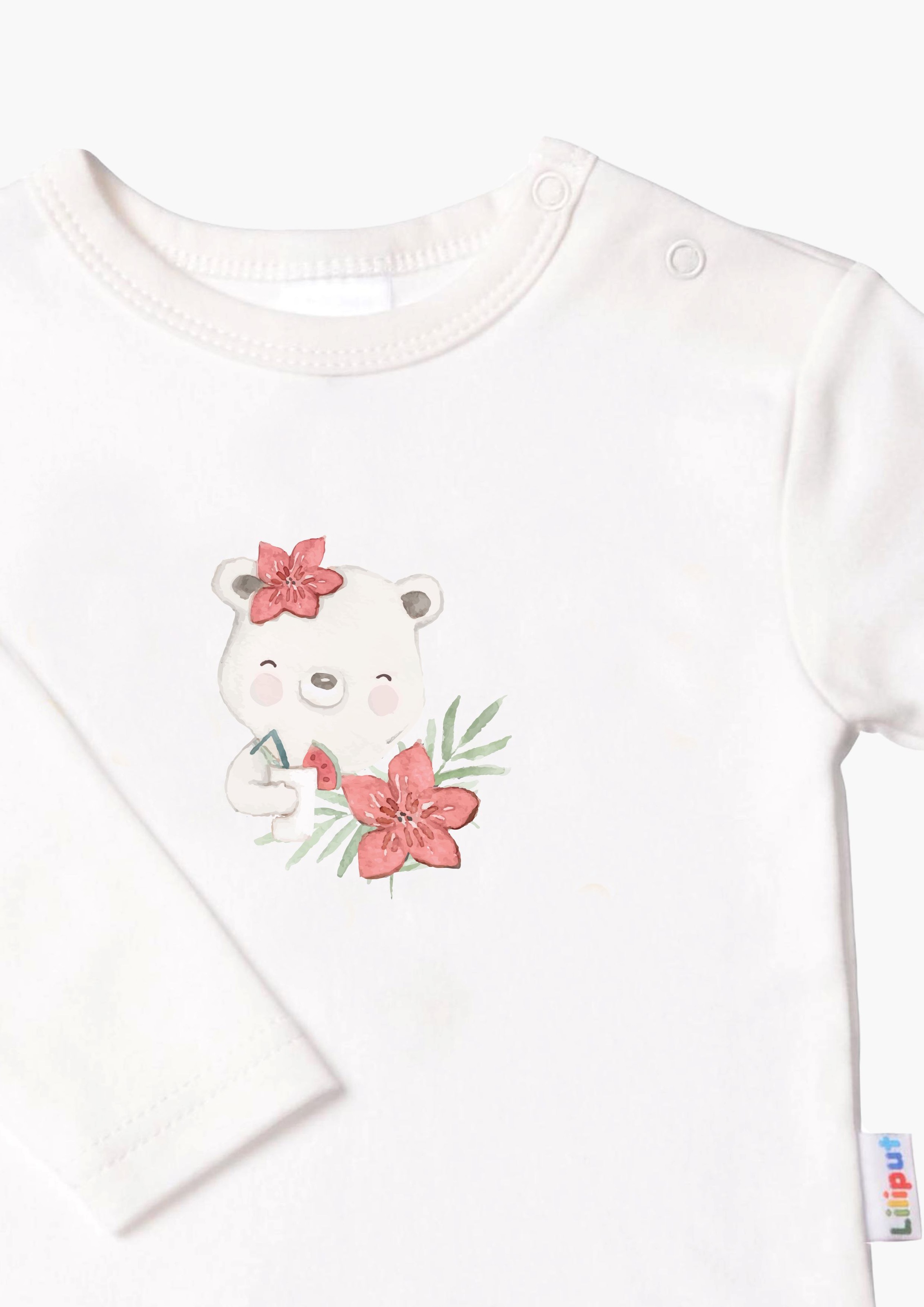 Liliput Langarmshirt »Happy Bear«, mit Druckknöpfen auf der Schulter