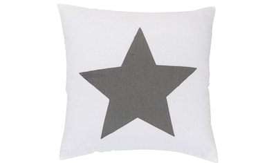 ELBERSDRUCKE Dekokissen »BIG STAR 07 grau- weiß«, (1 St.), Reißverschluss, Mit... kaufen
